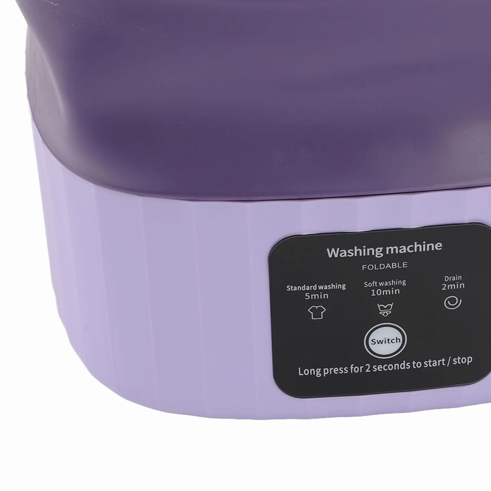 Mini pralka, składana przenośna pralka, niski poziom hałasu do mieszkania (PURPLE)
