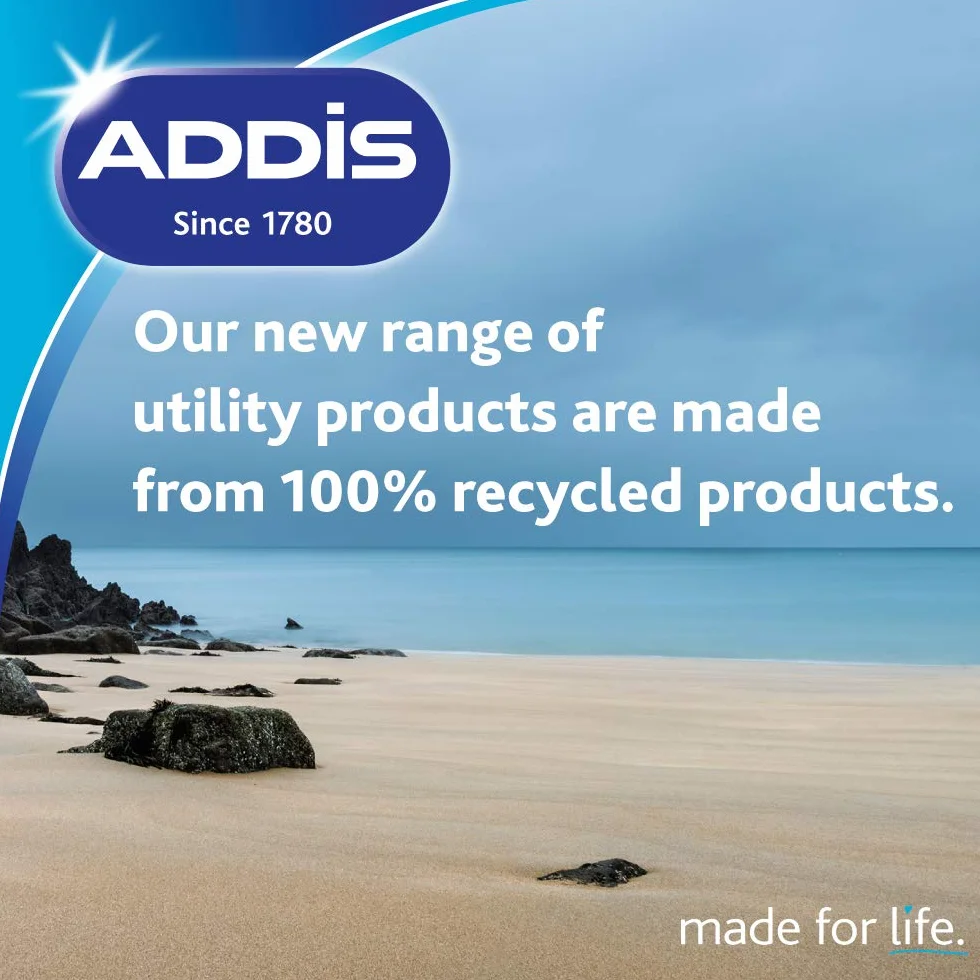 Addis 518527 wysuwany podwójny kosz na odpady, 2 x 10 l, ekologiczny, wykonany w 100% z plastikowych pojemników z recyklingu, jasnoszary, 20