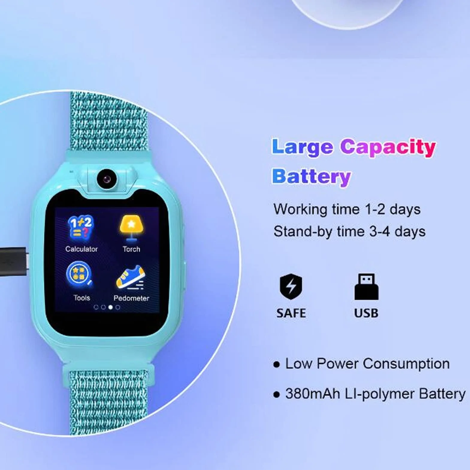 Inteligentny Zegarek G9 dla Dzieci, Wodoodporny Smartwatch IP67 z 16 Grami, Kamera HD, Odtwarzacz Muzyki, Krokomierz, Latarka, Alarm - Urodzinowy 4-12 Lat