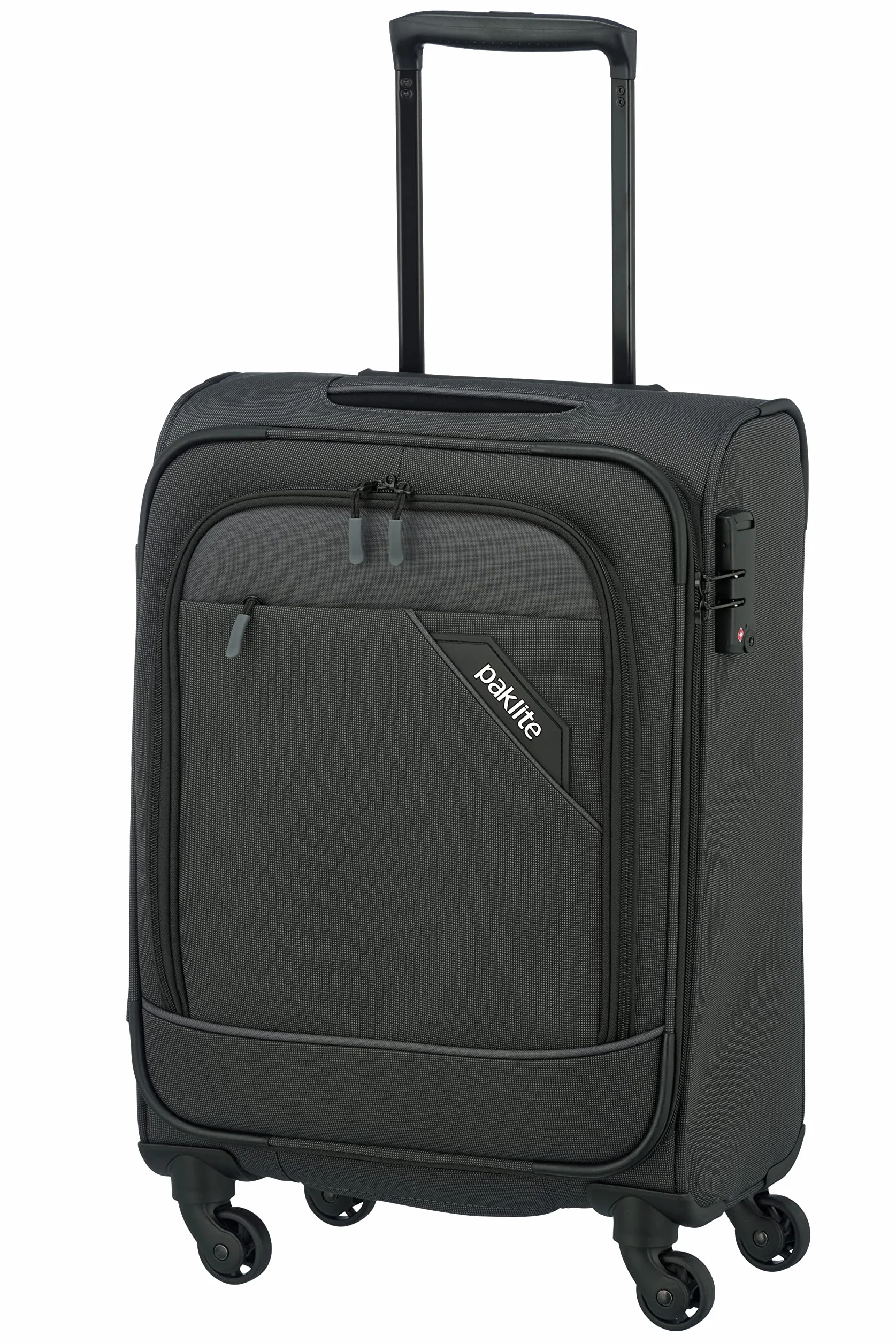 Travelite paklite 4-kołowy miękki futerał na bagaż podręczny, zgodny z wymiarami bagażu pokładowego IATA,zamek TSA+funkcja zatrzasku, bagaż DERBY:stylowy wózek o dwukolorowym designie,55 cm,41 litrów