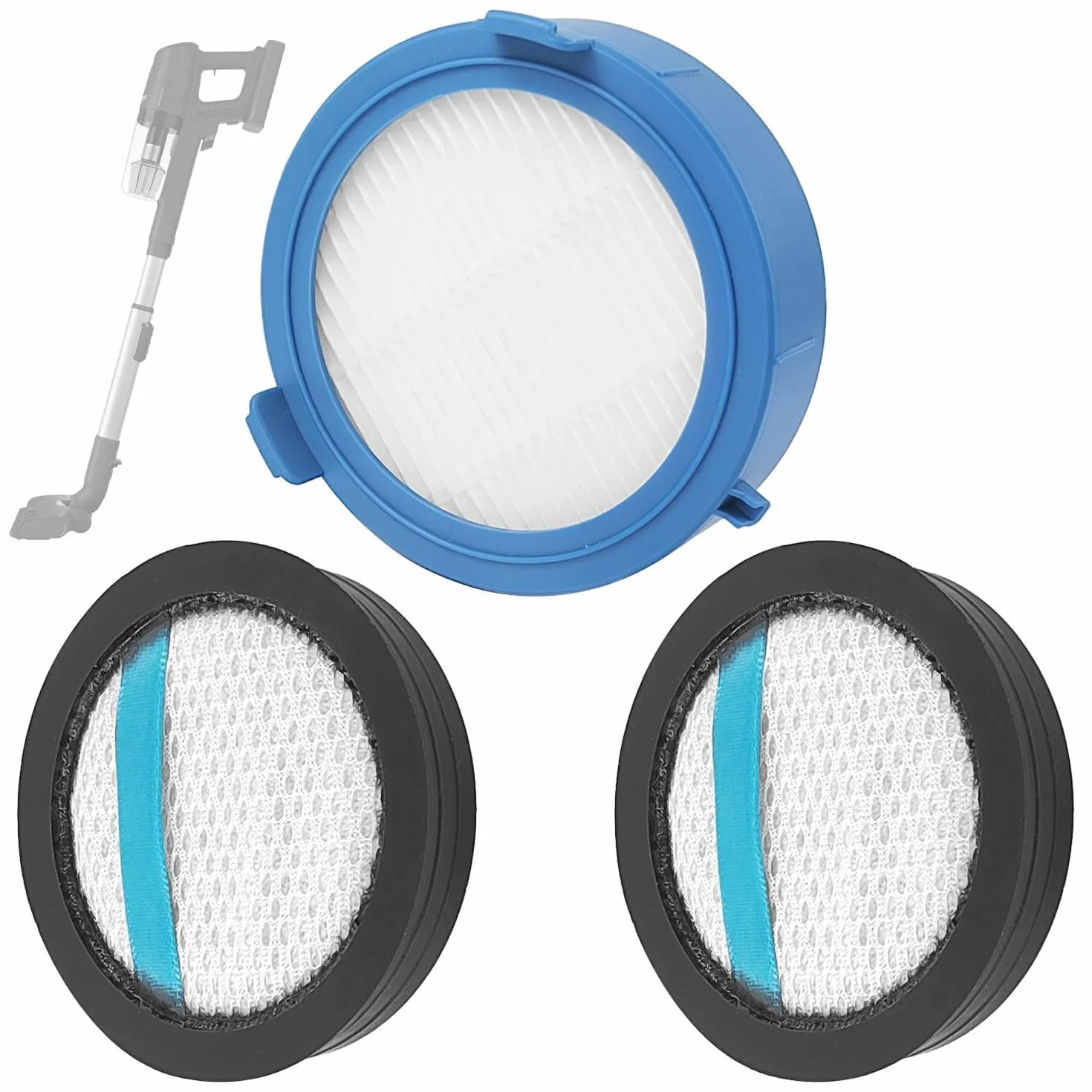 Zestaw filtrów do odkurzacza AEG 8000, 2 filtry przed silnikiem + 1 filtr higieniczny, można prać regularną wymianę filtra, do domu, biura, hotelu