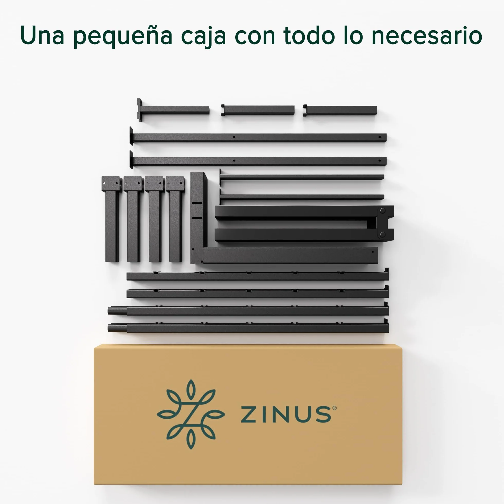 Zinus Elias Łóżko 135x190 cm z Schowkiem Rama Metalowa Czarna