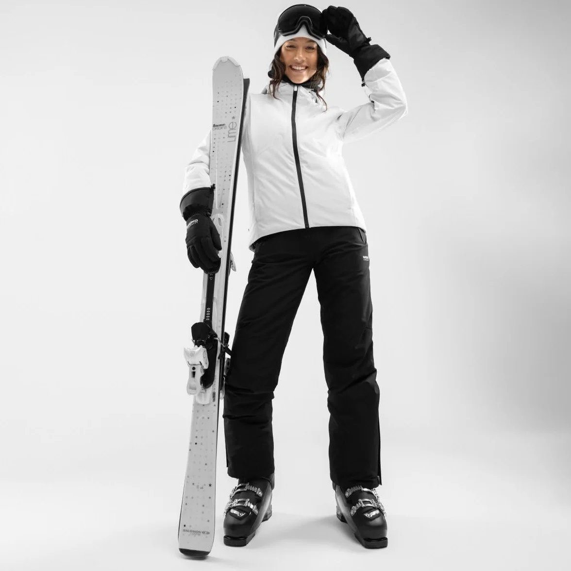SIROKO - Spodnie Snowboardowe dla Kobiet - Kolekcja dla Początkujących - Siroko Core Frutt - XS - Czarny