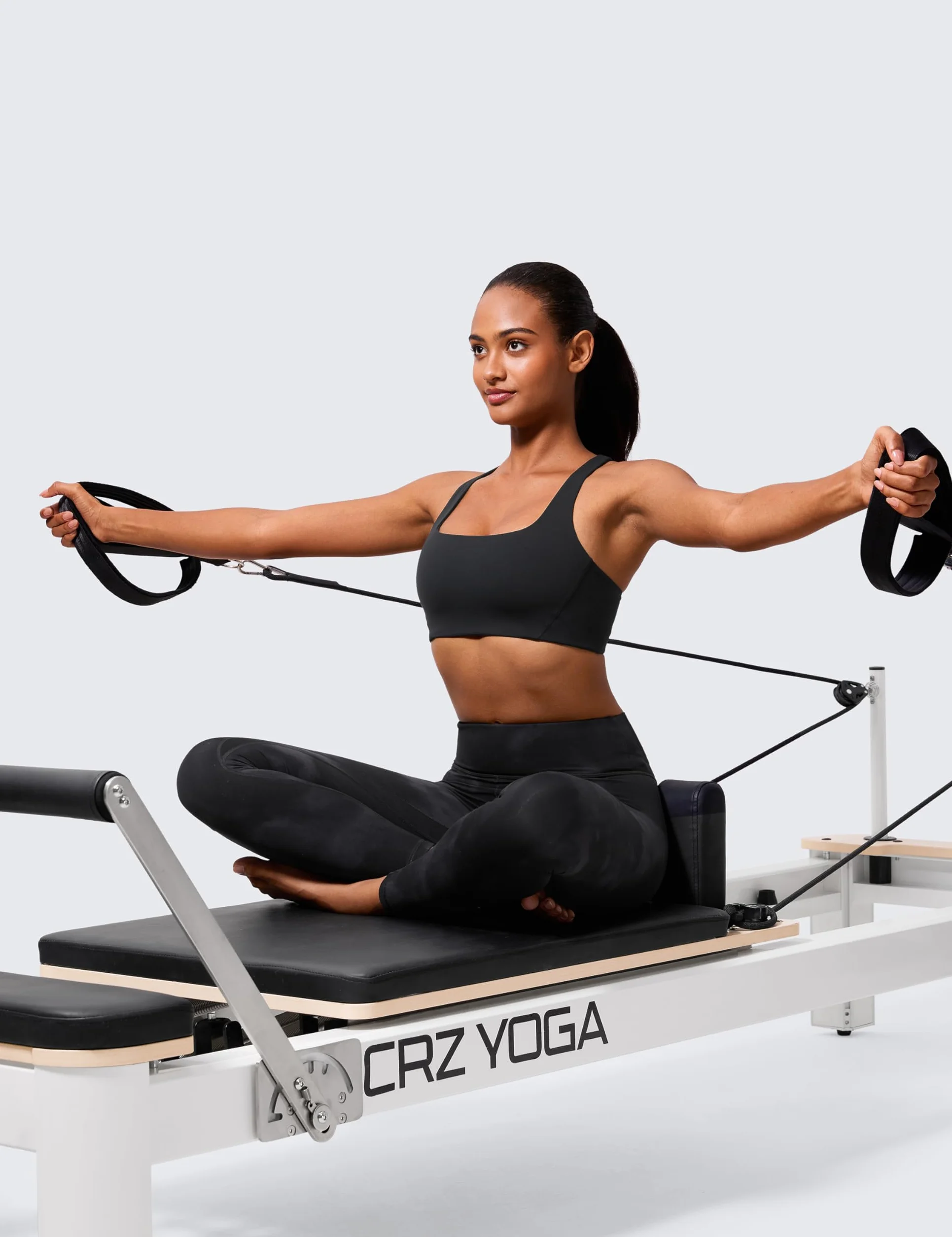 CRZ YOGA BBiustonosz sportowy Butterlift Double Lined Square Neck dla kobiet – bez fiszbin z odkrytymi plecami w kształcie litery V do ćwiczeń i jogi bez usztywnień