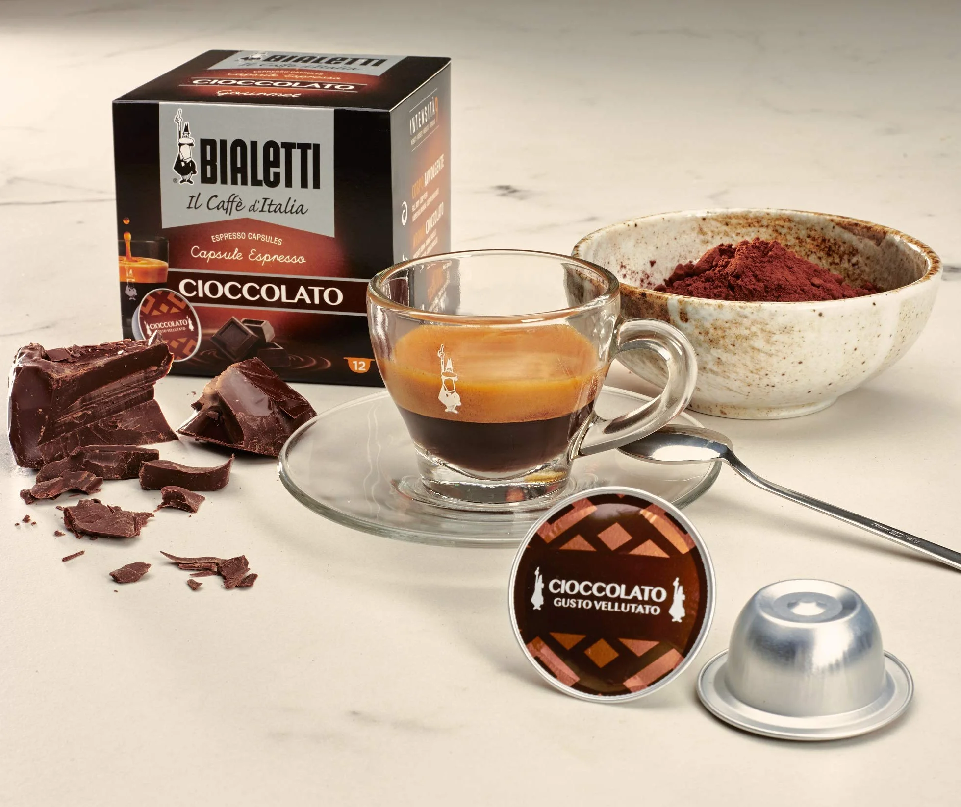 Bialetti DCRAST0008 DCRAST0006 filiżanki do cappuccino, szkło