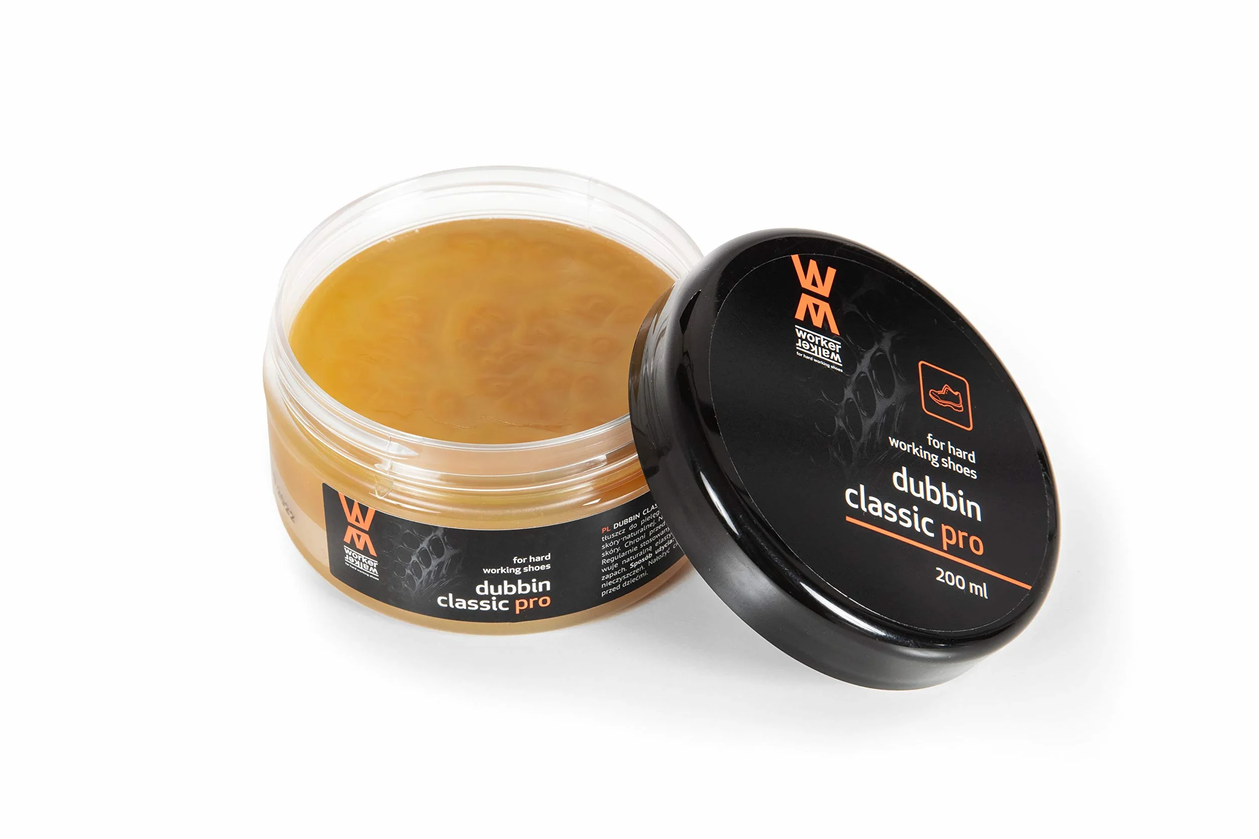 Worker Walker Dubbin Classic Pro - Wysokiej Jakośći Naturalny Wosk Do Skórzanych Butów Roboczych, Odżywiania, Impregnuje oraz Zapobiega Pękaniu Skóry, Przezroczysty, 200 ml - 6.76 fl. Oz