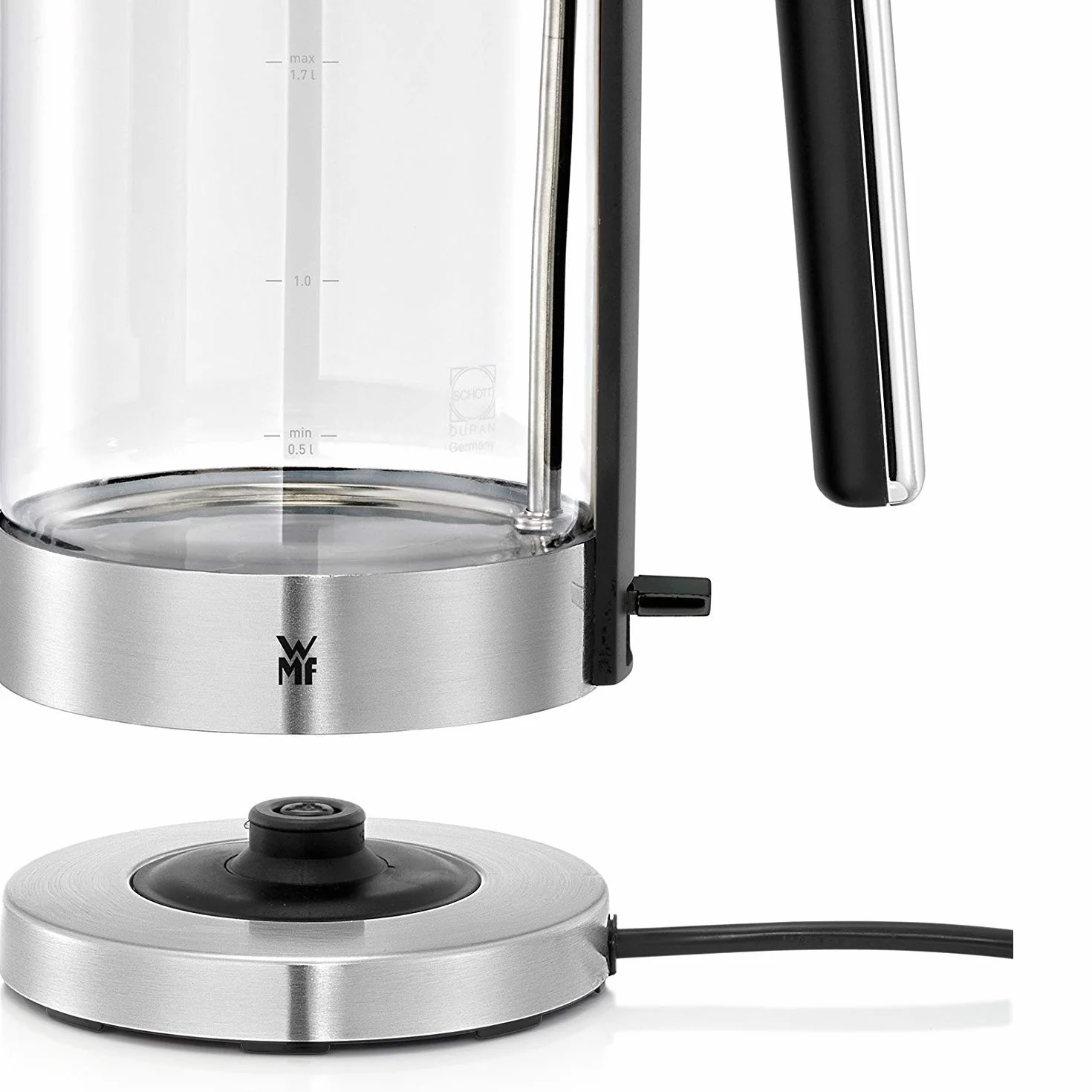Wmf 413150011 Lono Czajnik Elektryczny, Szkło, 3000 W, 1.7 L, Stalowy