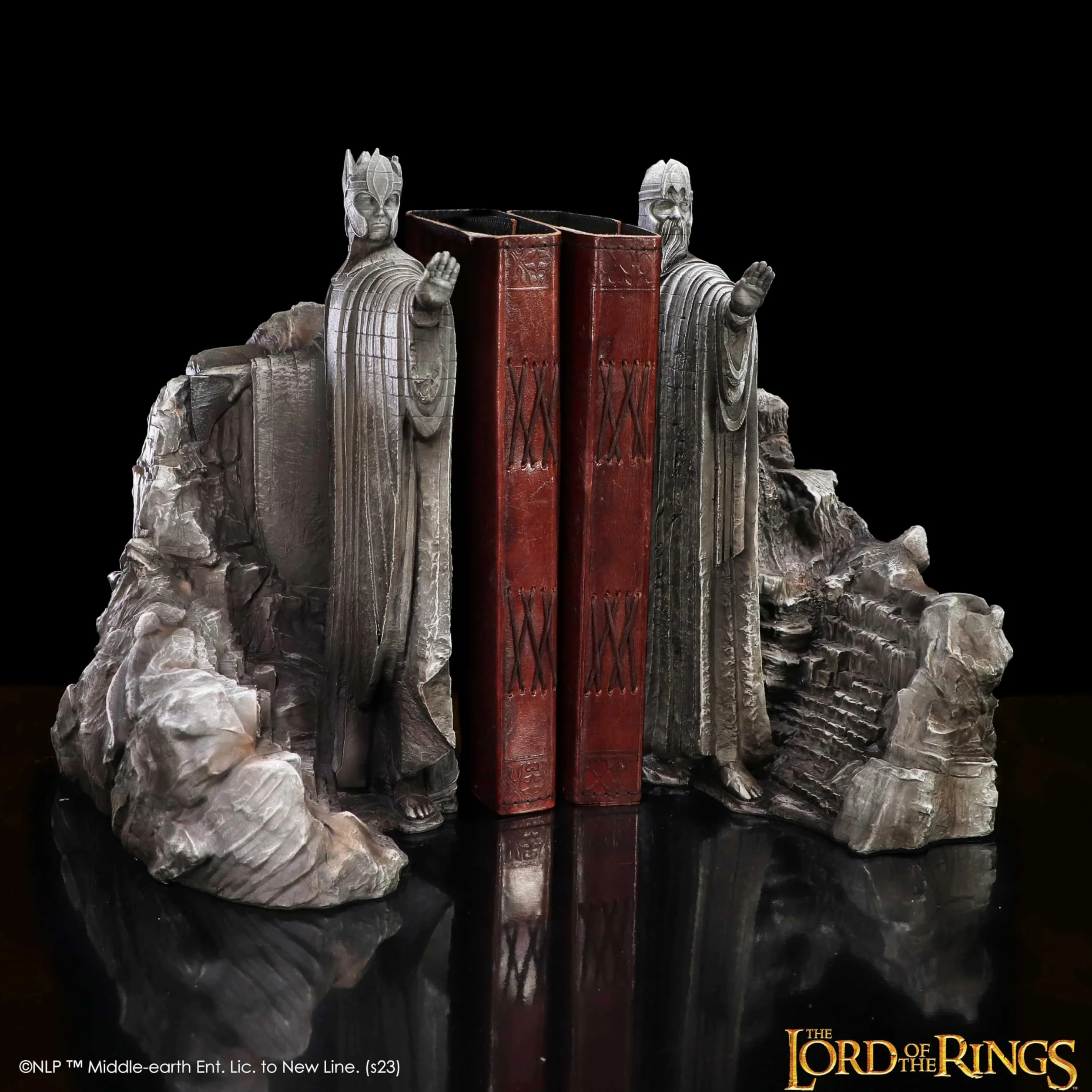 Nemesis Now Władca Pierścieni Gates of Argonath podpórki do książek 19 cm żywica szary