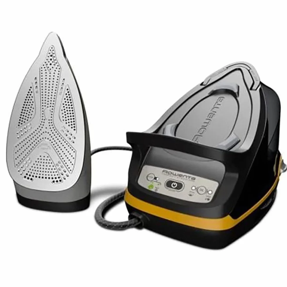 Rowenta Compact Steam Pro DG7644 stacja parowa, 2200, 1100 ml, czarny/żółty
