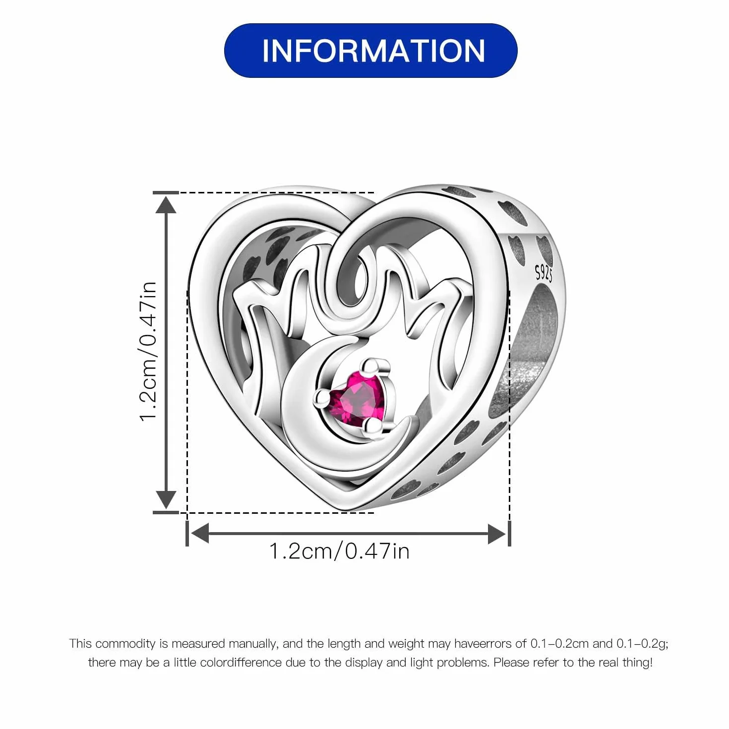 925 Sterling Silver Charm Women Beads Charm Silver Charm Heart Charm For European Bracelets Jewelry Gifts