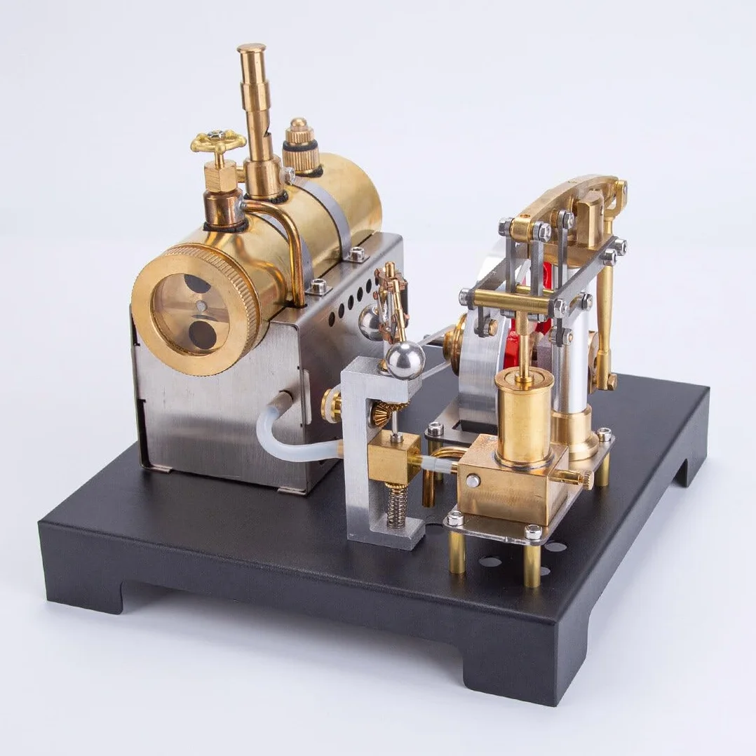 KAROON Model silnika parowego metalowy nośnik kocioł regulator odśrodkowy zestaw DIY 84 szt.