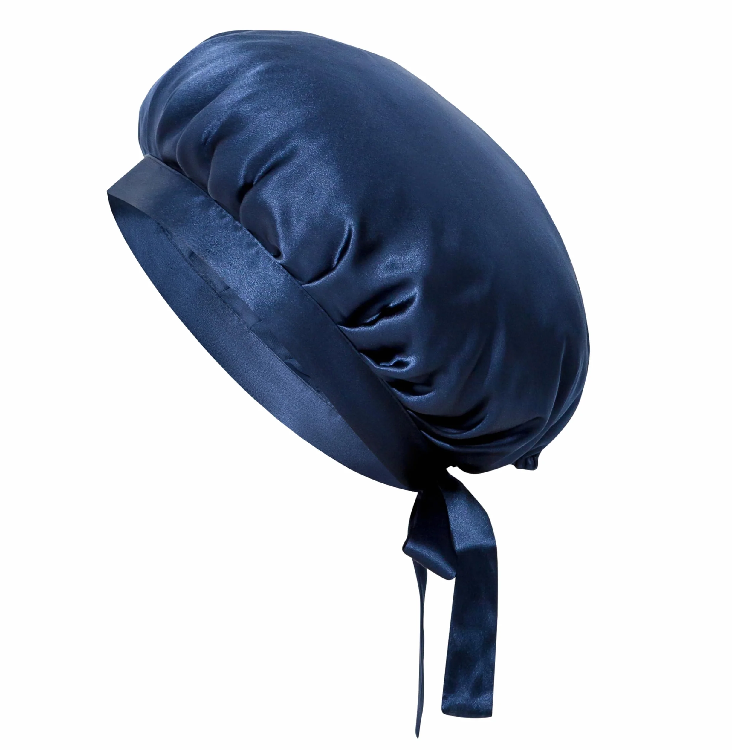 19 momme 100% jedwabny czepek do spania Silk Bonnet czapka do spania dla kobiet, z regulowanymi paskami