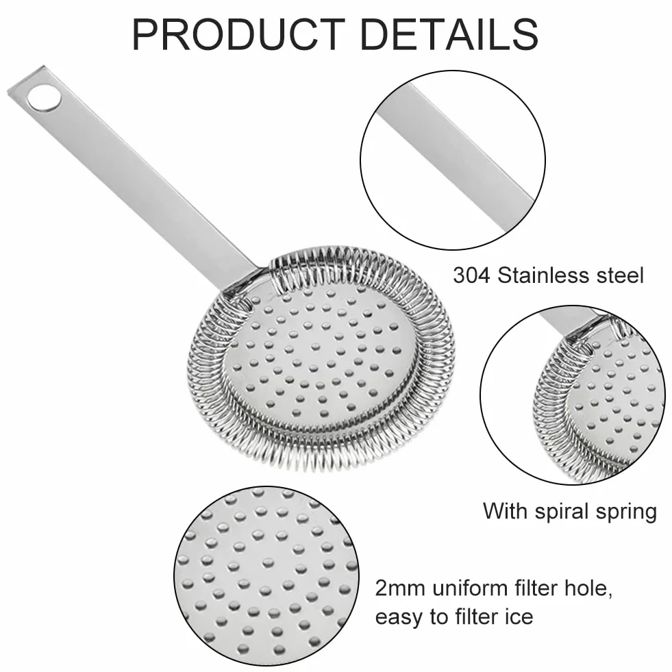 Strainer do koktajli ze stali nierdzewnej sitko barowe