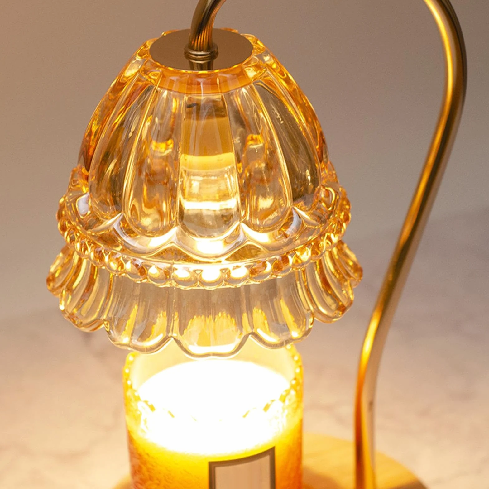 Lampa do podgrzewania świec z zmierzchem, regulowany elektryczny podgrzewacz świec, cieplejszy czujnik światła, z 2 lampami do szklanych świec, bezpłomieniowe świece zapachowe do stołu, salonu