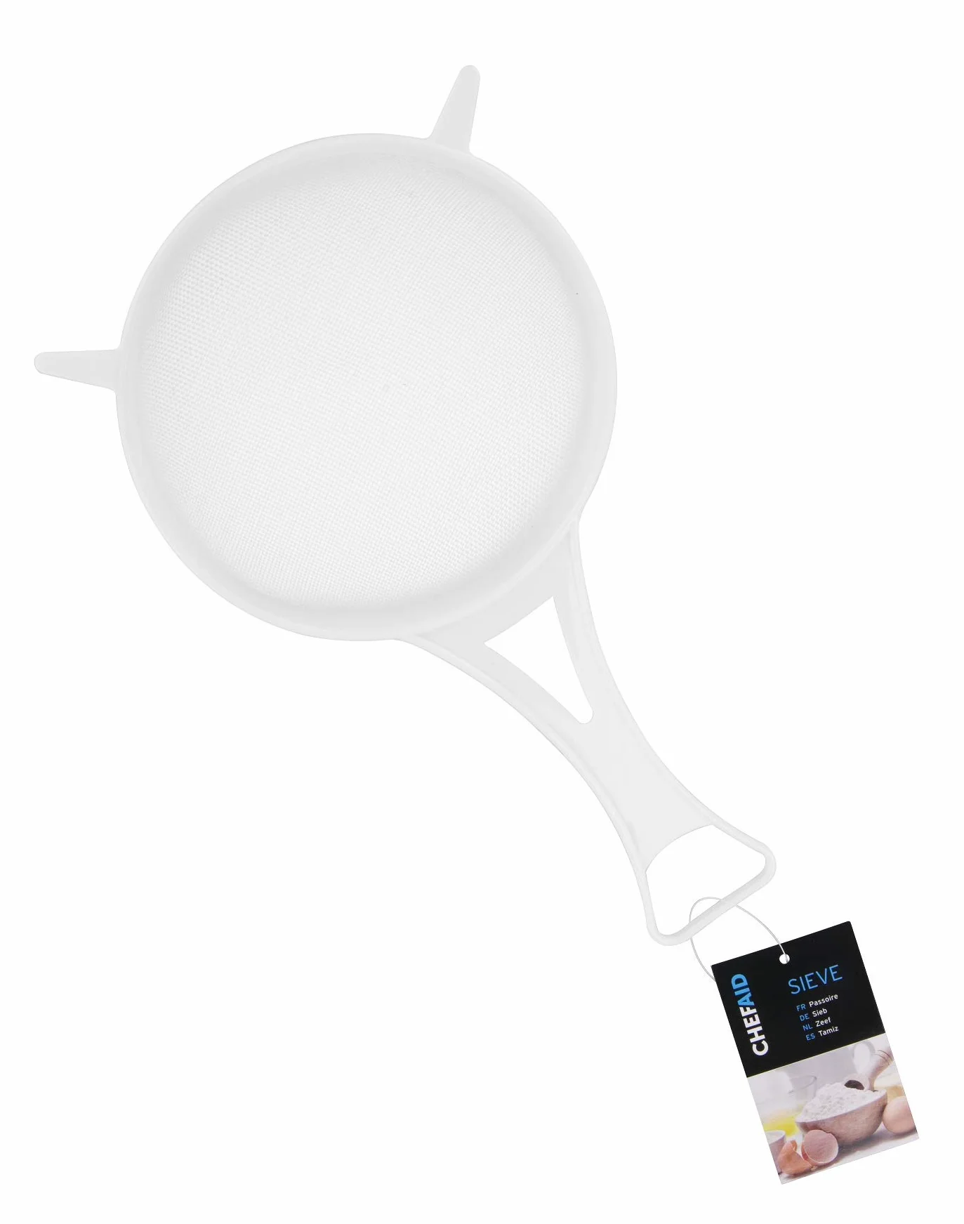 Chef Aid Nylonowe sitko 12 cm białe do odcedzania warzyw owoców sałatek bez BPA