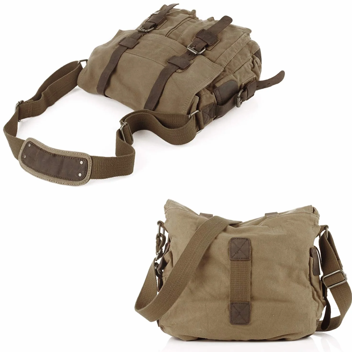 FANDARE torba kurierska unisex, płócienna torba na uczelnię, torba na książki, podróżna, dojazdy do pracy, torba na ramię, 14-calowa torba na ramię, na laptopa, dla mężczyzn/kobiet