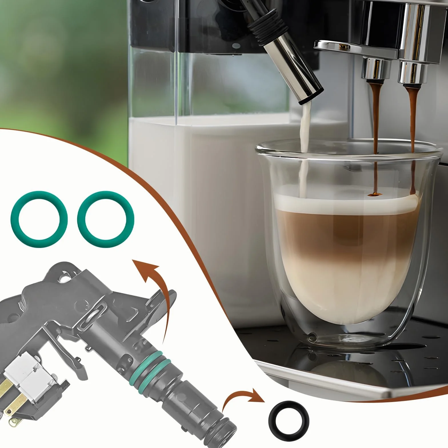 Zestaw uszczelek O-ring do DeLonghi ESAM ECAM ETAM, kompatybilny z Eletta Magnifica Dinamica PrimaDonna