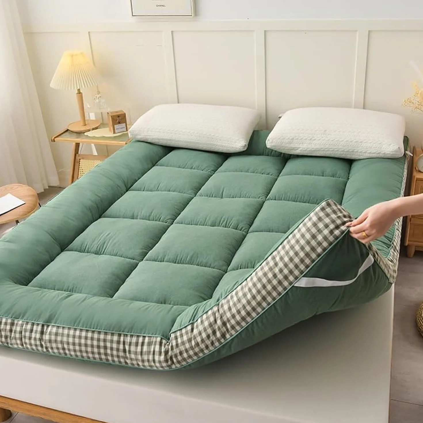 Japoński materac podłogowy futon 180 x 200 cm tradycyjny mata do spania