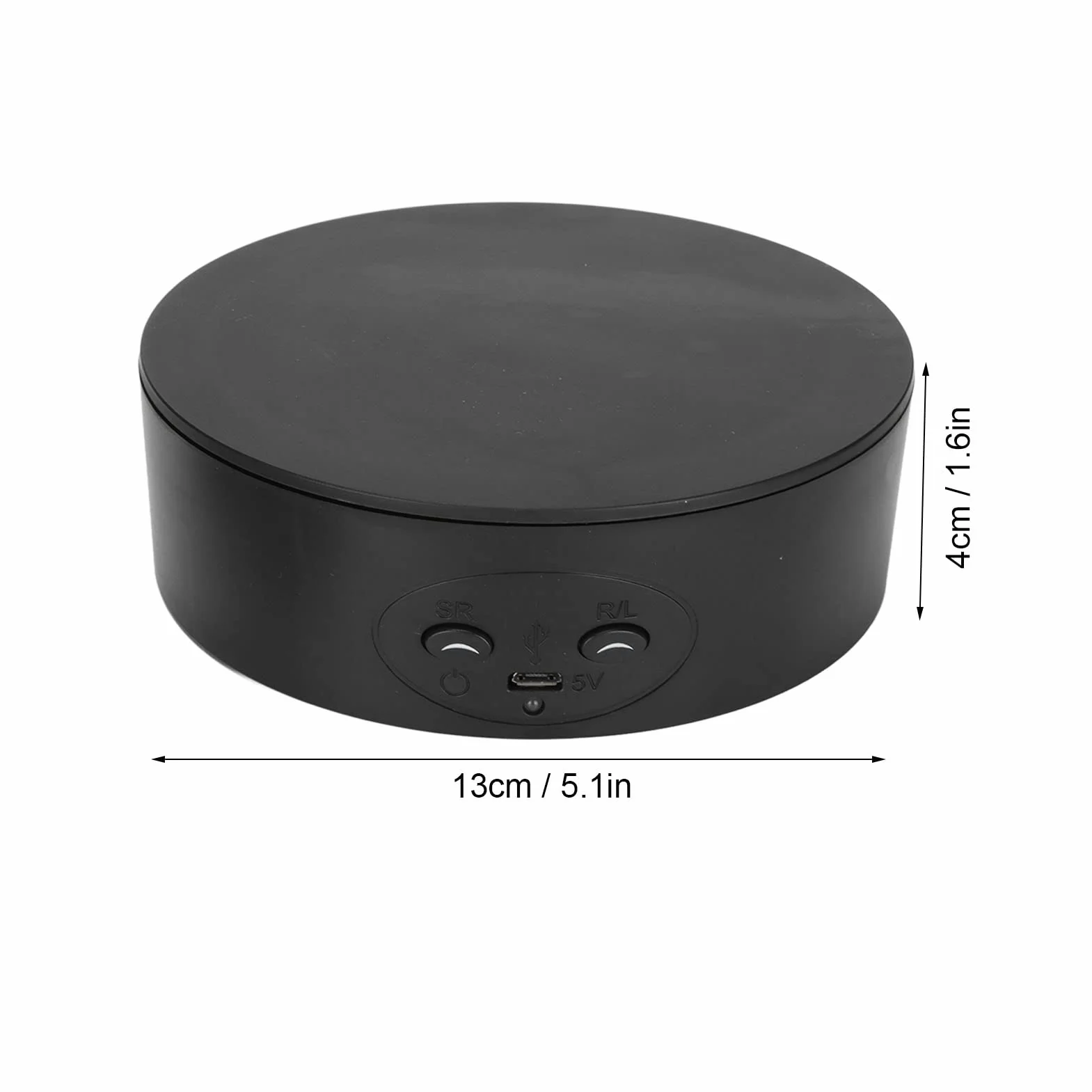 Elektryczna Podstawa Gramofonowa 360 °, Obrotowa Podstawa Wystawowa 360 Stopni, Regulacja Prędkości 2 USB Elektryczny Obrotowy Gramofon, Stojaki Wystawowe(Czarny)