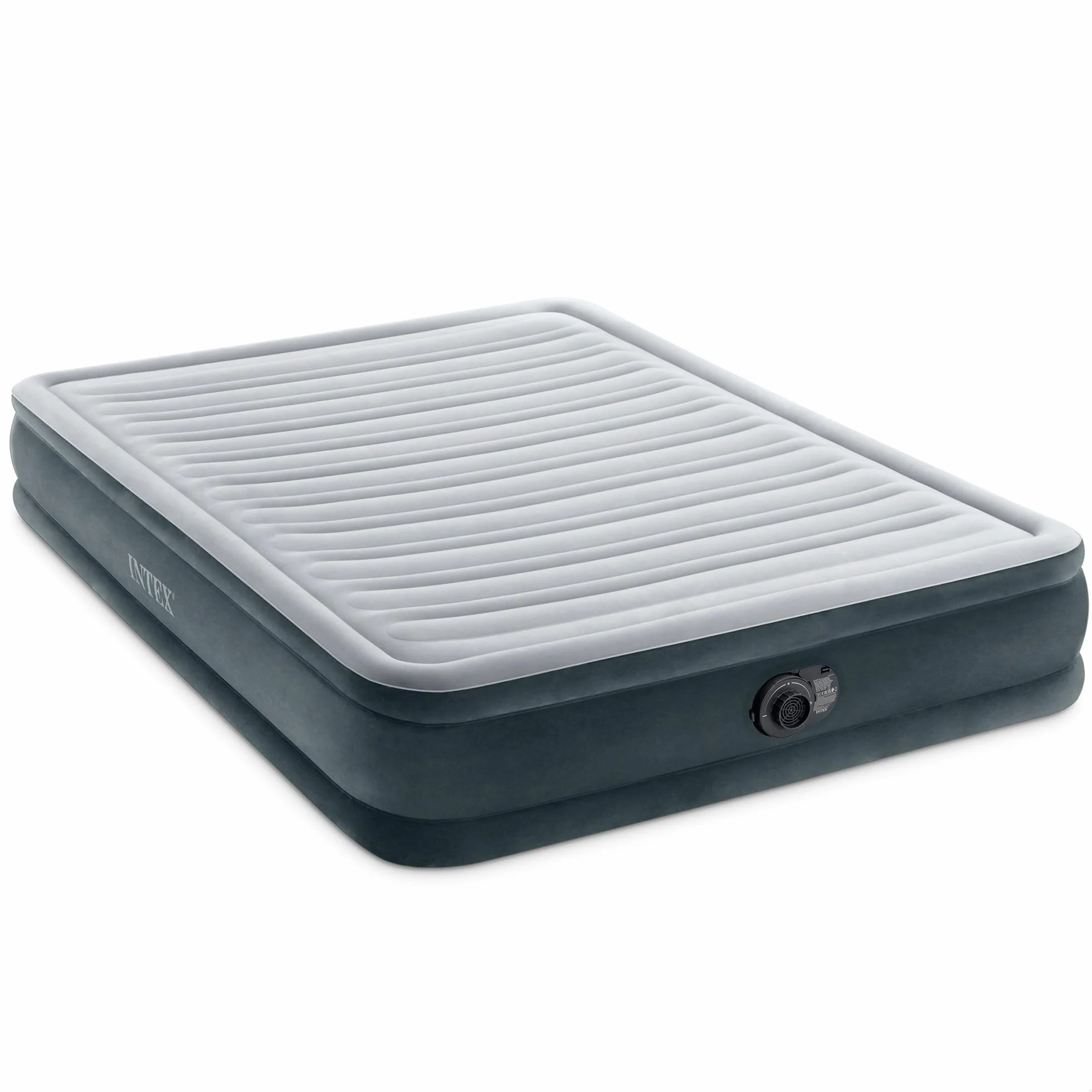 Intex 67770ND - Materasso Dura-Beam Comfort Plush Matrimoniale, con Pompa Elettrica Incorporata, 152x203x33 cm