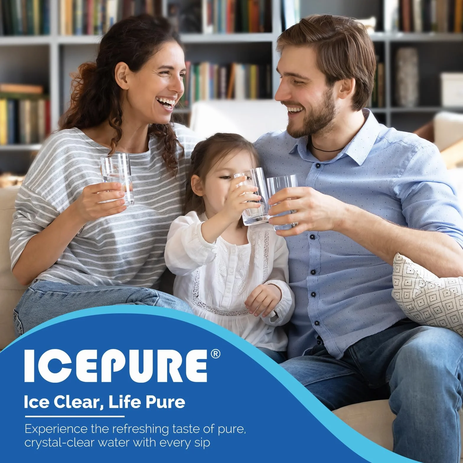 ICEPURE Filtr wody do lodówki DA97-17376B, Kompatybilny z DA97-08006C, HAF-QIN, RF23M8070SG, RF23M8070SR, RF23M8090SG, RF23M8090SR, RF23M8570SR, RF23M85570SR, RF23M8590SG, BR. F425200AP, 3 sztuki