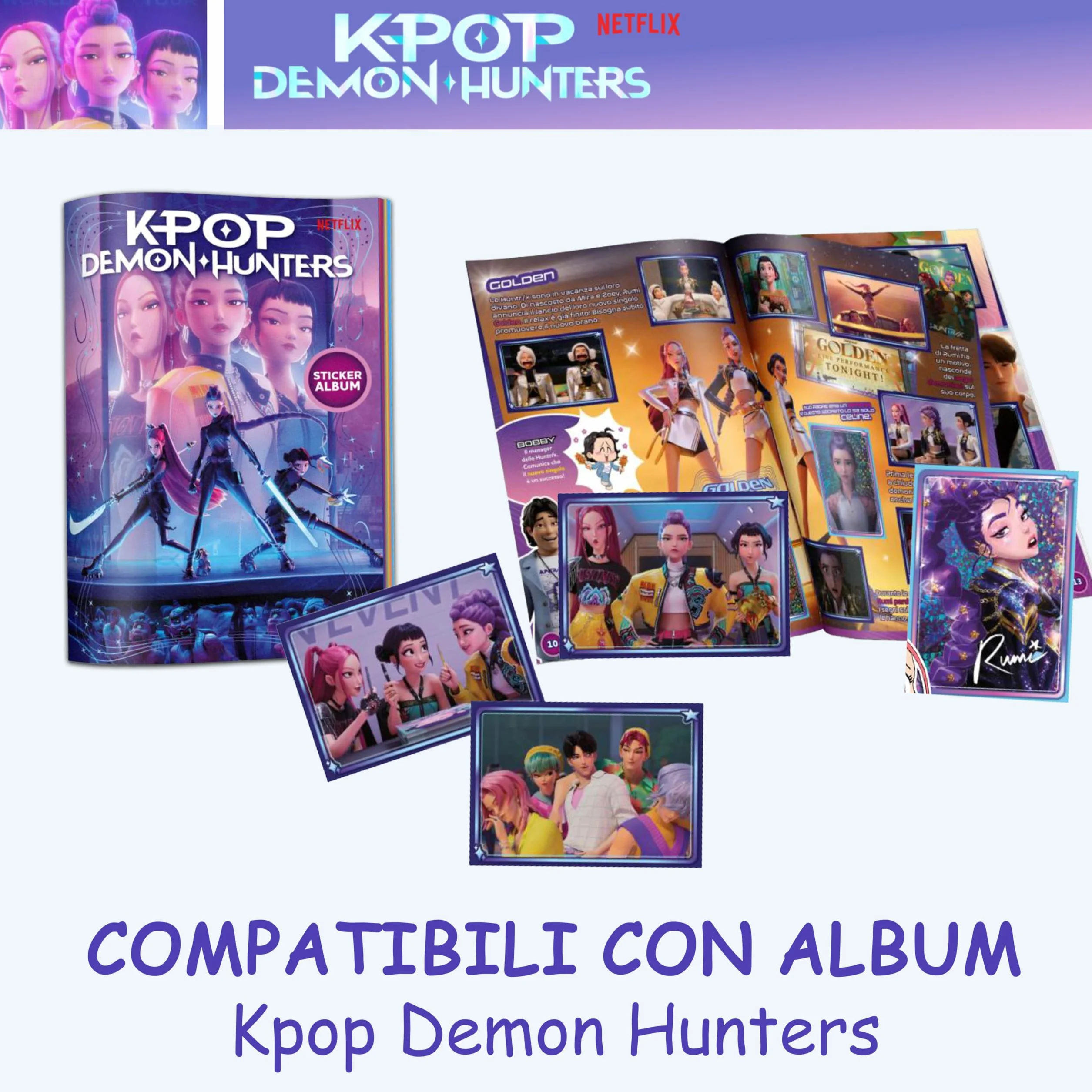 KPop Demon Hunters 40 torebek z figurkami naklejki biurowe Netflix
