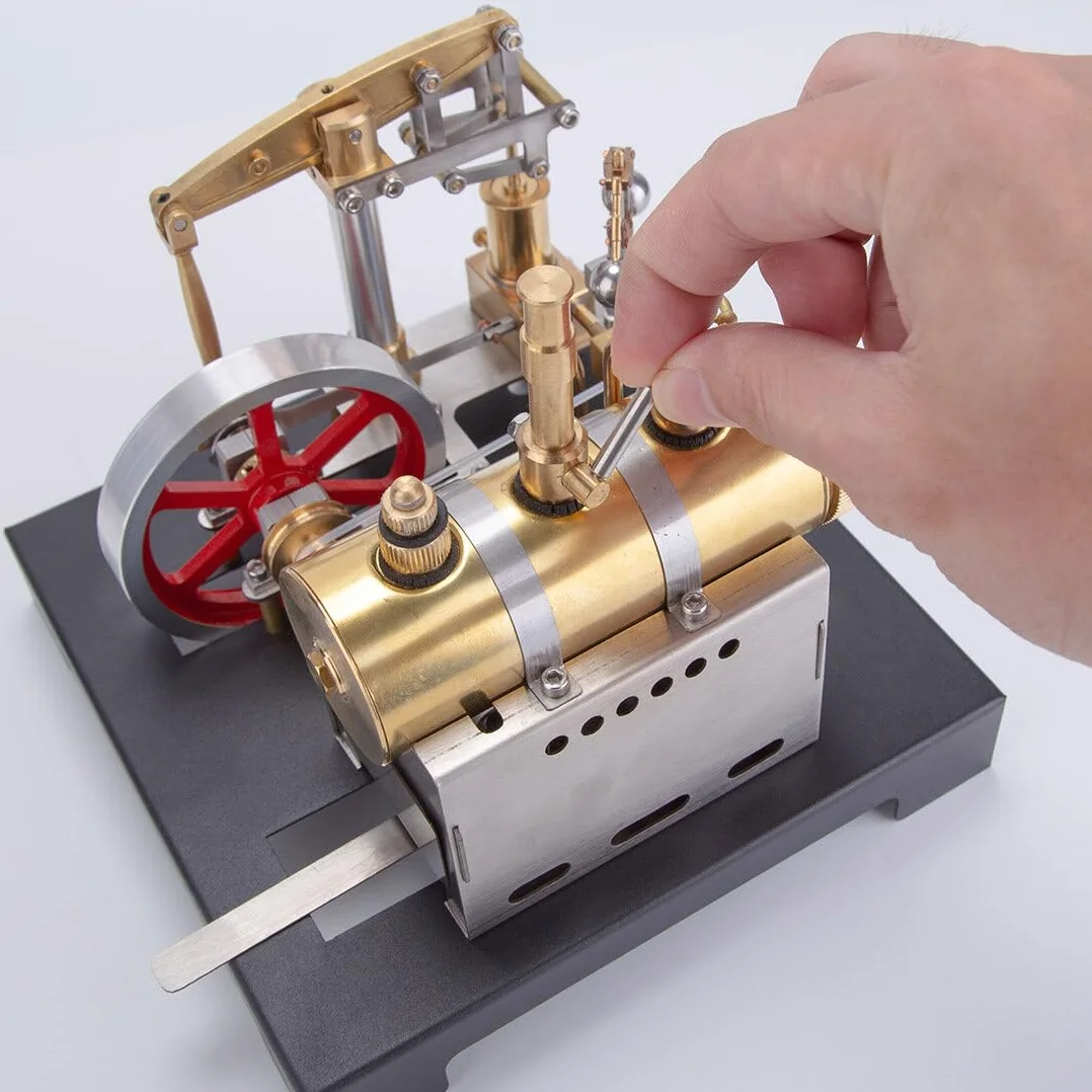 KAROON Model silnika parowego metalowy nośnik kocioł regulator odśrodkowy zestaw DIY 84 szt.