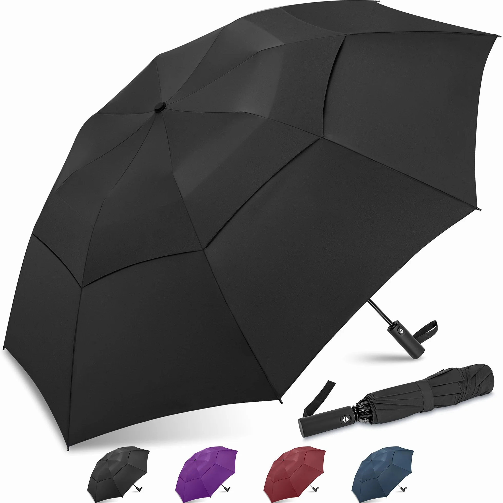 ZOMAKE Kompaktowy parasol golfowy 106/137/162 cm, duży parasol golfowy, wiatroszczelny, automatyczny, otwierany, przenośny, składany, podróżny parasol dla mężczyzn i kobiet