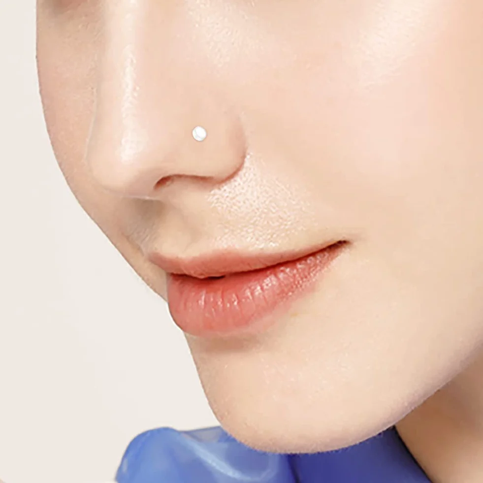 D.Bella Przezroczysty pierścień do piercingu chrząstki 16 g, 14 g, stal nierdzewna, elastyczny akryl