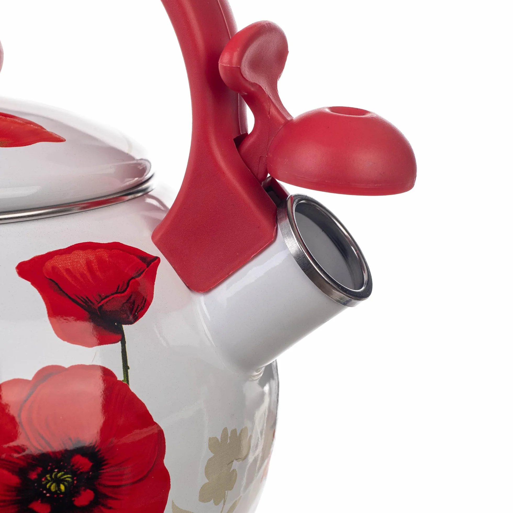 KADAX Czajnik z gwizdkiem 2 l retro na indukcję i gaz motyw maków