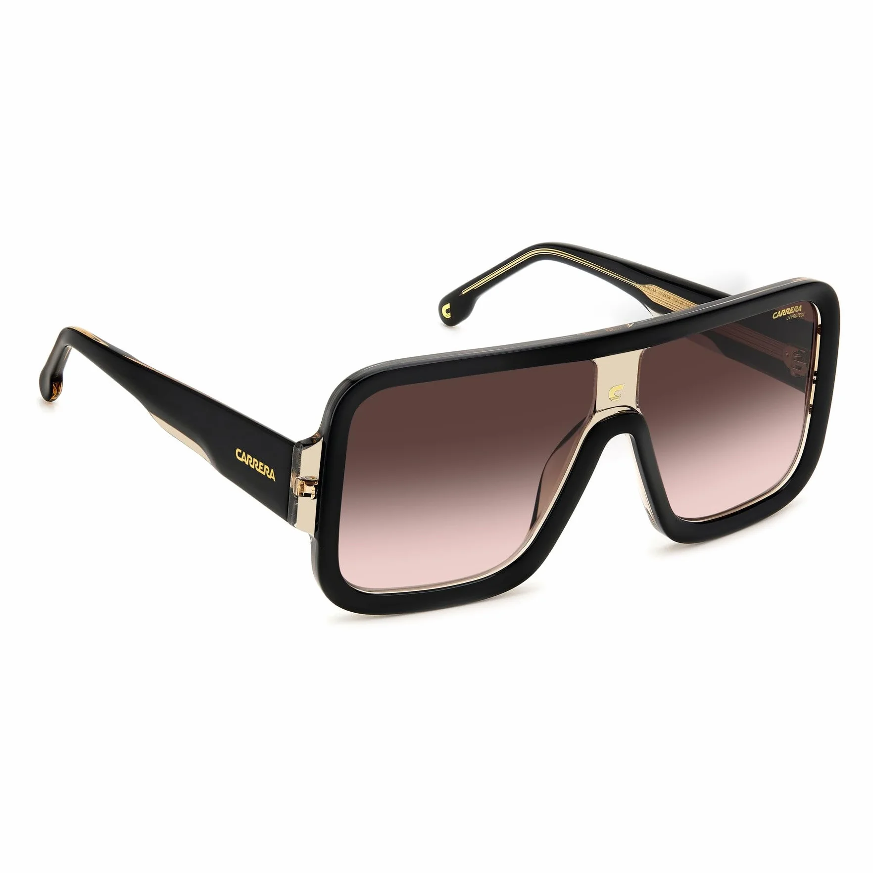 Carrera FLAGLAB 14 Okulary Przeciwsłoneczne Black Beige/Brown Shaded Blue Mirror 62/11/145 unisex