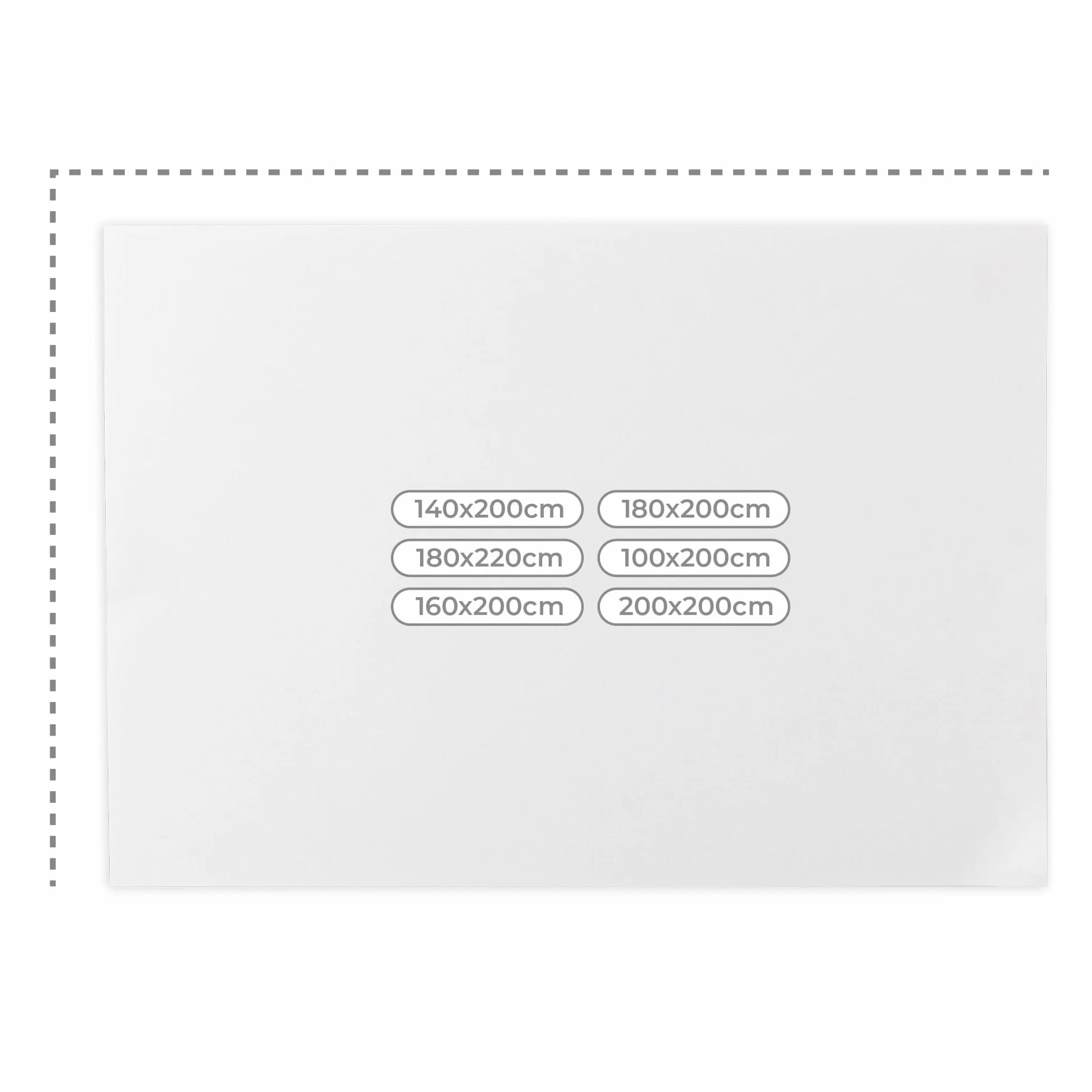 Prześcieradło bez gumki bawełniane 140x200 cm białe zestaw 2 szt. hotelowe 125 g/m²