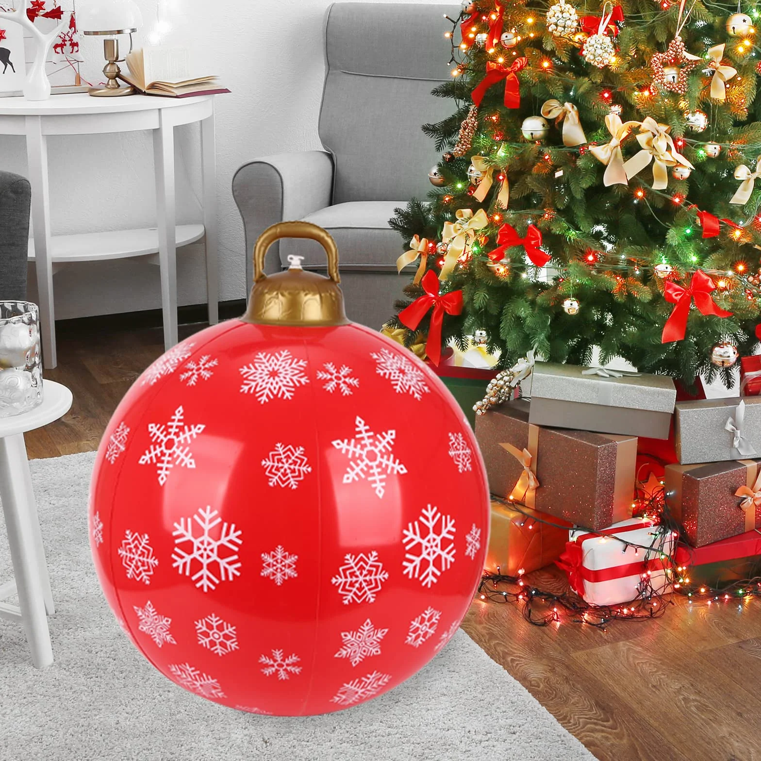 Bombki świąteczne, 60 cm, Boże Narodzenie, nadmuchiwana piłka, Boże Narodzenie, bombki, dekoracja, Boże Narodzenie, wiszące kule, na Boże Narodzenie, przyjęcie, prezent, święta, na zewnątrz, podwórko, festiwal, dekoracja, 60 cm