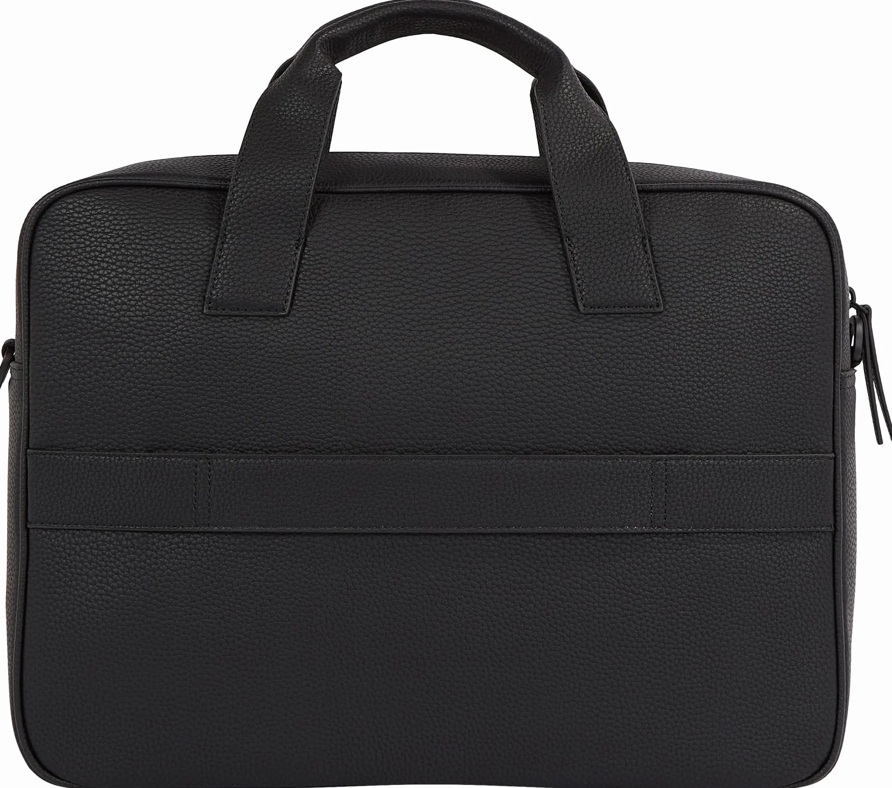 Tommy Hilfiger Mężczyźni Essential Pu Torba na Laptopa, Czarny, 50 x 30 x 10 cm