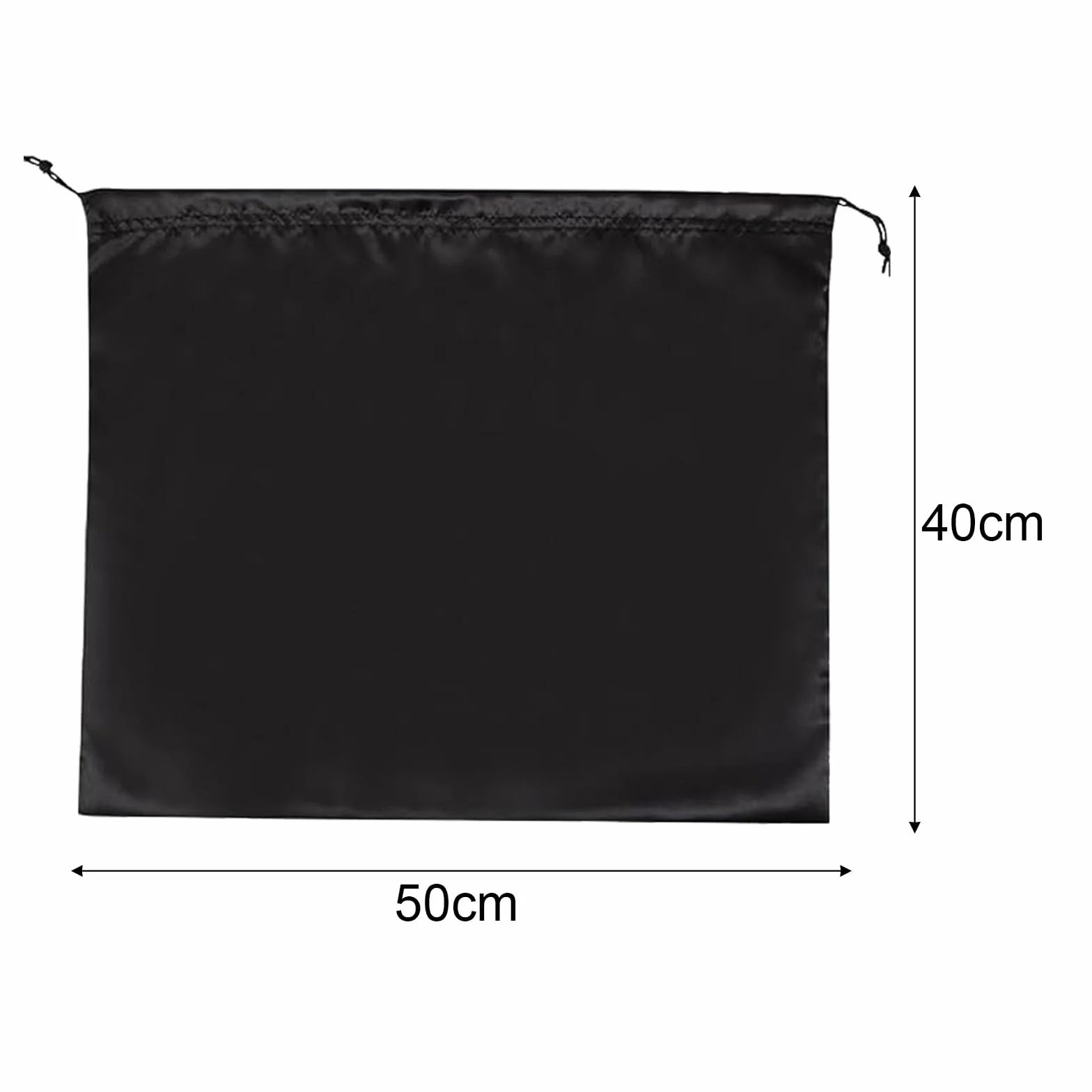 2 sztuki Tote Dust Bag jedwabny pokrowiec chroniący przed kurzem torba do przechowywania 50 × 40 cm ze sznurkiem do przechowywania portmonetek, butów i kozaków (czarny)