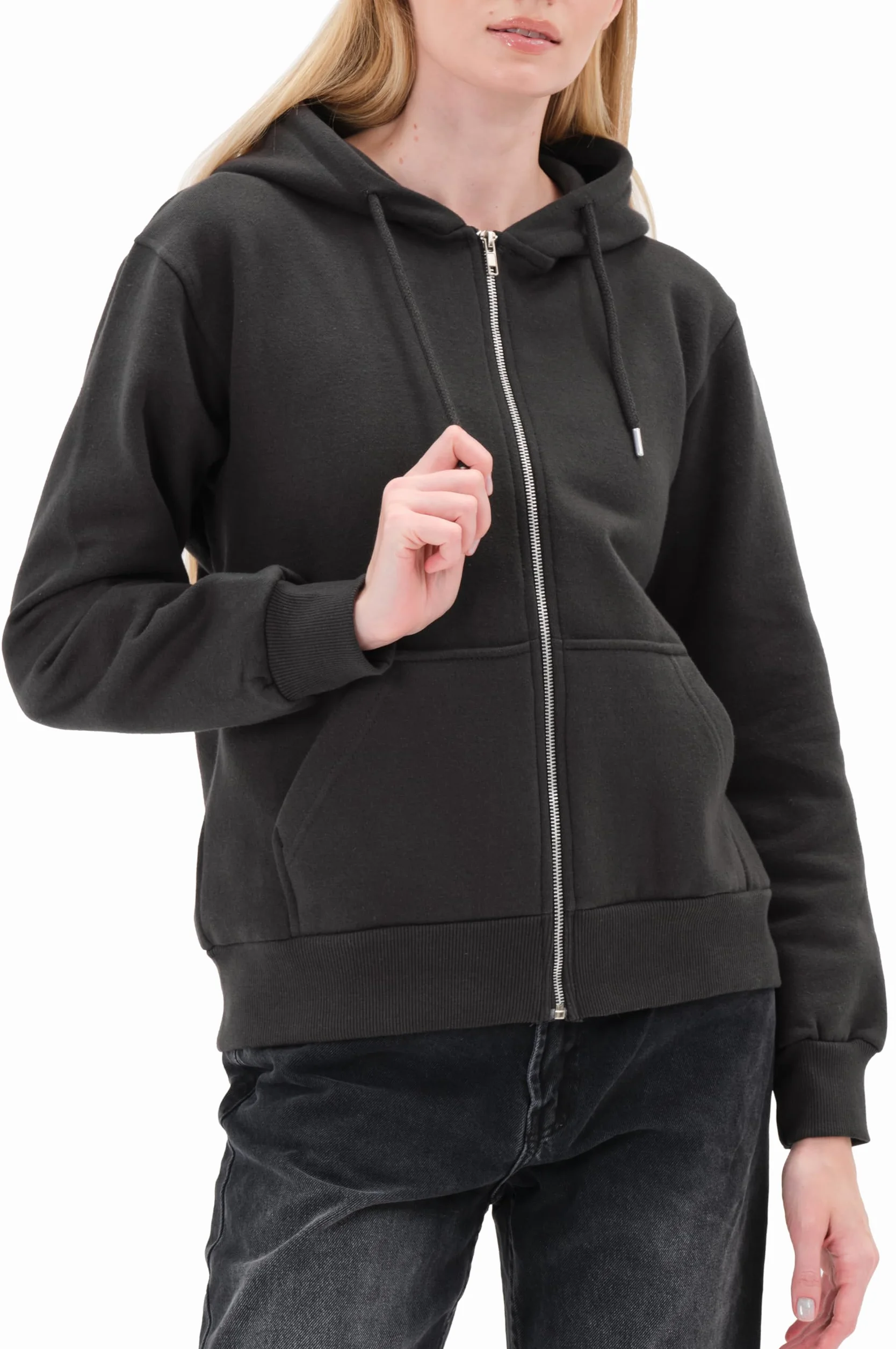 Smith & Solo Damska bluza z kapturem – bluza z kapturem, z okrągłym dekoltem, slim fit, na czas wolny, sportowa koszulka z długim rękawem, bluza treningowa