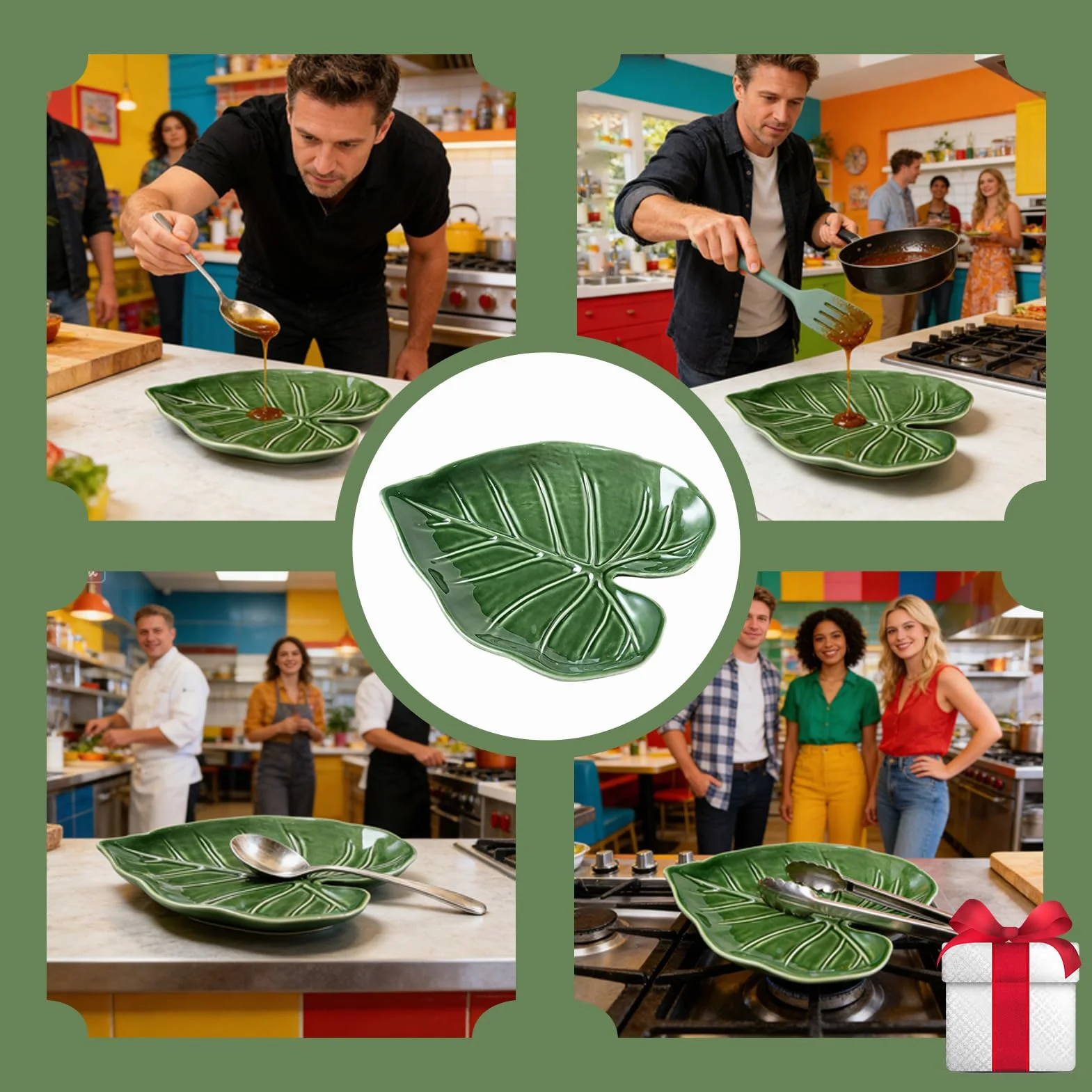 Ceramiczna podstawka pod łyżkę do kuchenki - organizer na sztućce