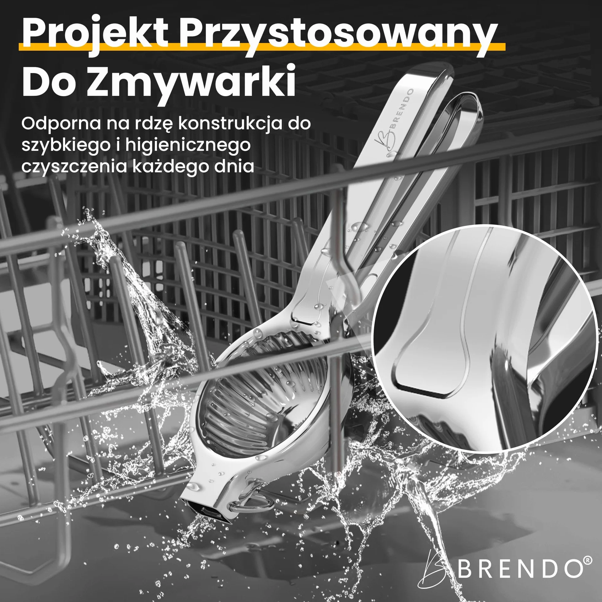 Wyciskacz do Cytrusów Brendo Premium Uniwersalny rozmiar do wszystkich owoców cytrusowych 100% efektywne wyciskanie można myć w zmywarce