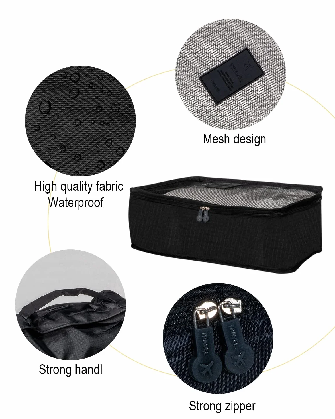 Billybath ‎Koffer Organizer Organizer, Czarny, ‎31 x 20 x 4 cm; 230 g, 8 Elementów