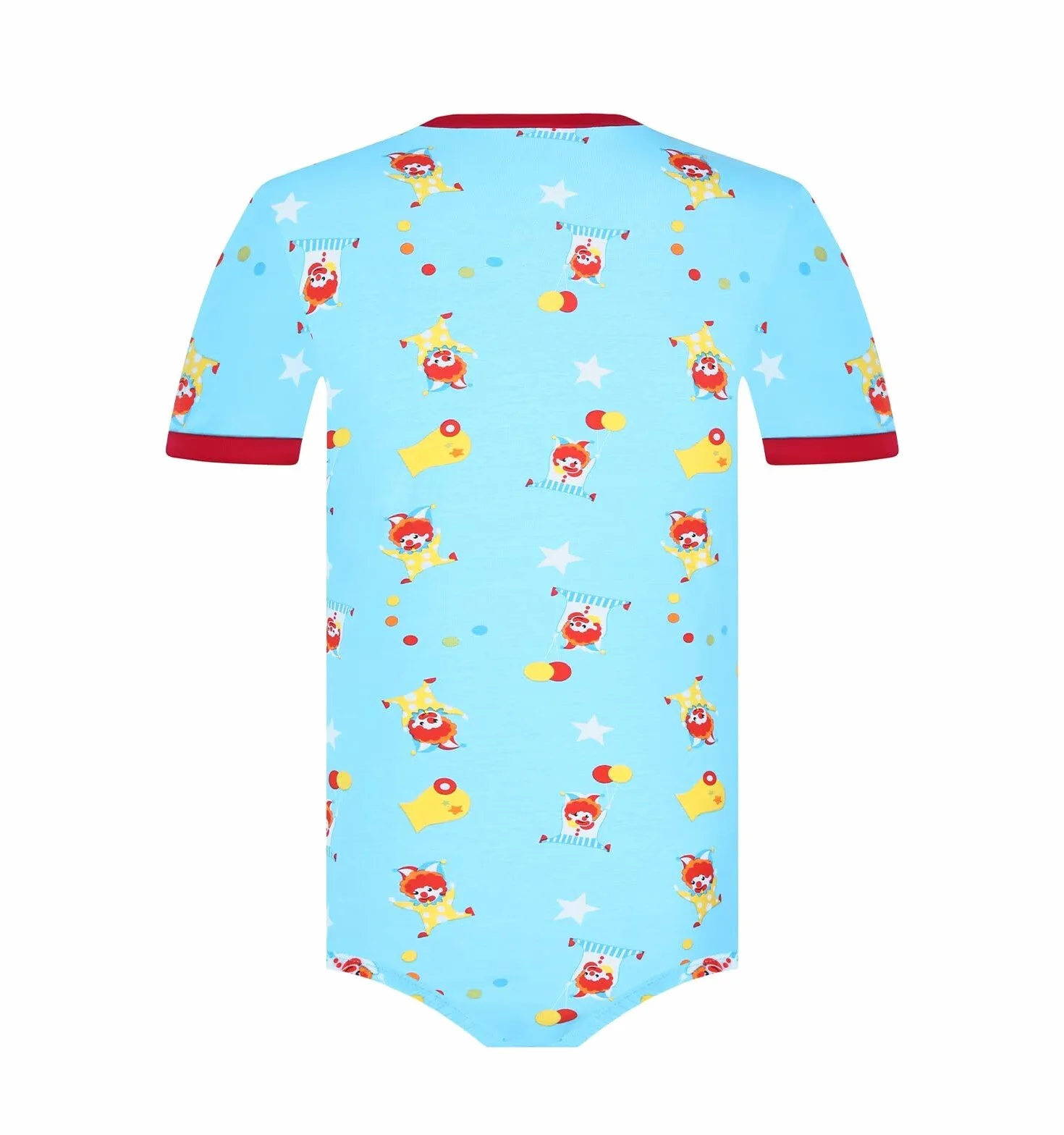 Landofgenie Męski Body Onesie Pidżama Krótki Rękaw Strampler dla Mężczyzn Body z Nadrukiem Klauna
