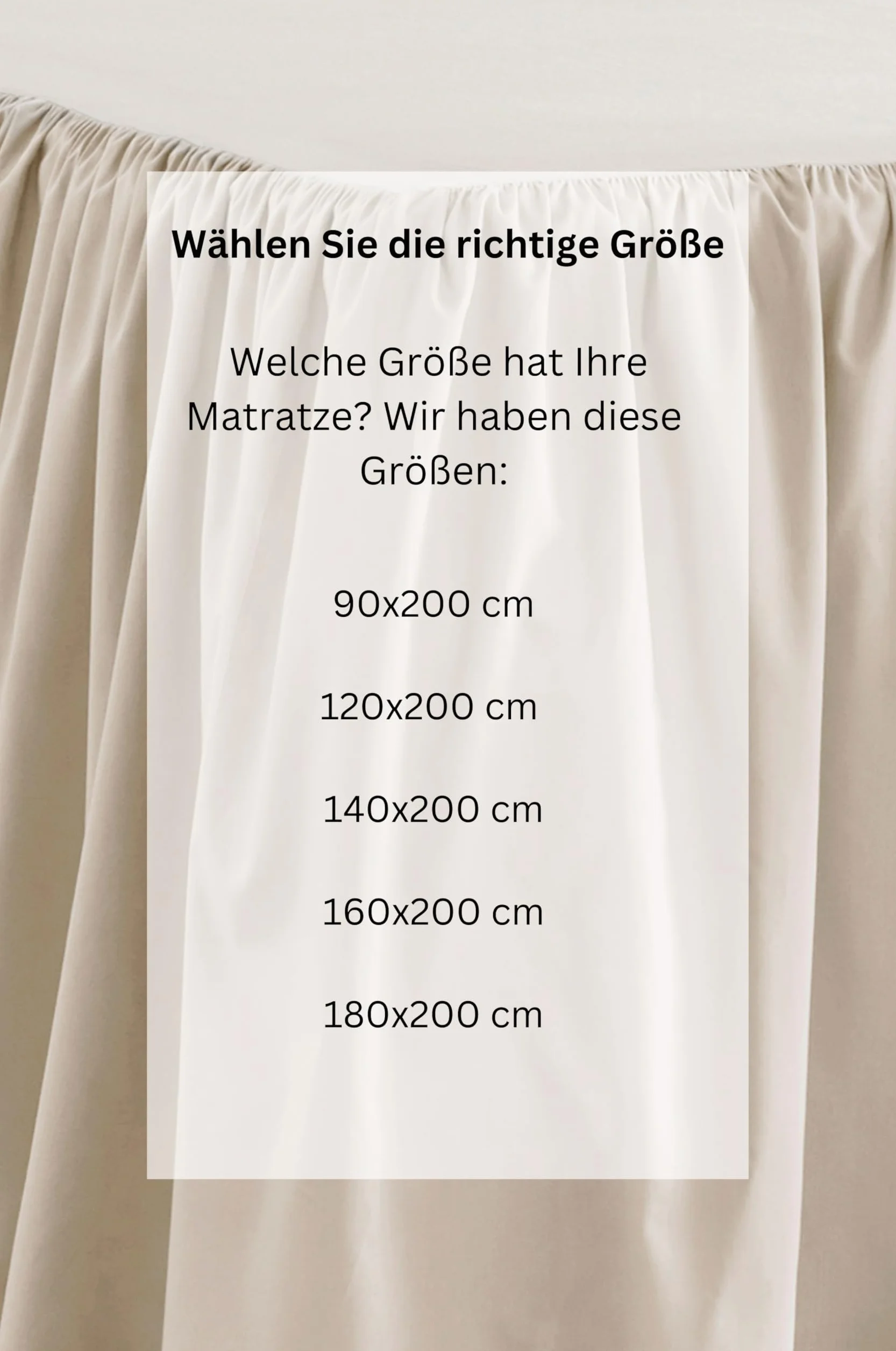 Jotex Zack Volant pokrowiec na łóżko 45 cm, jakość ekologiczna, beżowy, 180 x 200 cm