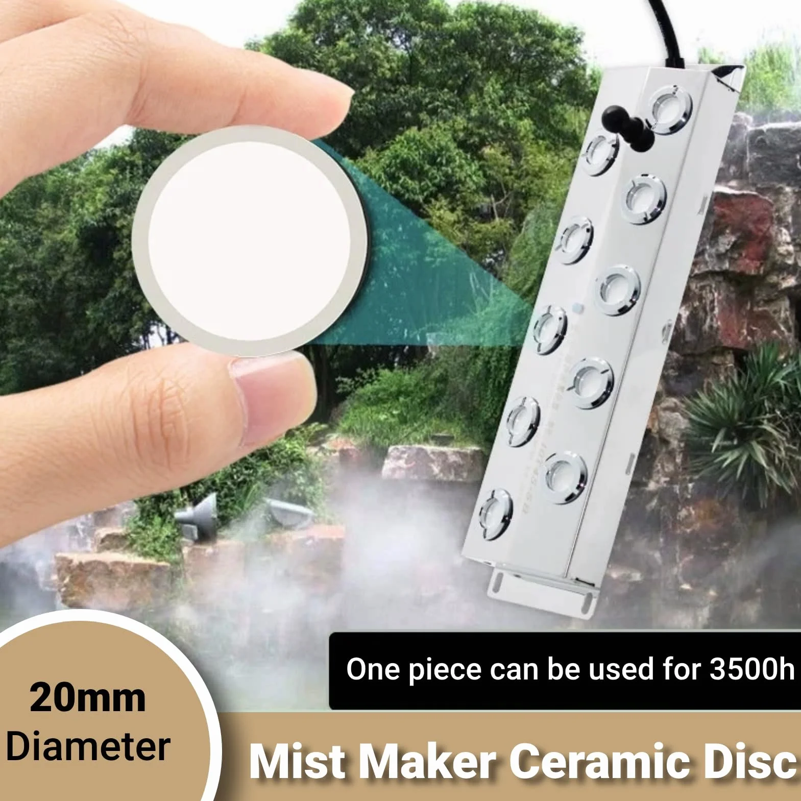 Ultrasonic Mist Maker Ceramic Disc 20mm Replacement Atomizer Accessories Set for Humidifier