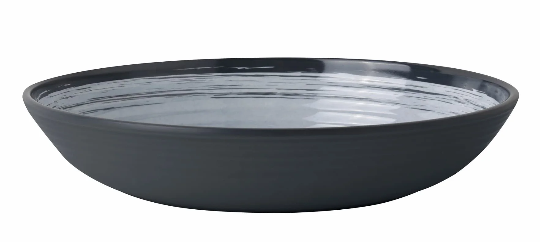 BRUNNER 0830067N.C3S Owalna miska Melamina Stonetouch, Owalna Miska Servig Kolekcja Granada, Czarny i Biały, Bpa-Free, Odporny na wstrząsy, można prać w Zmywarce