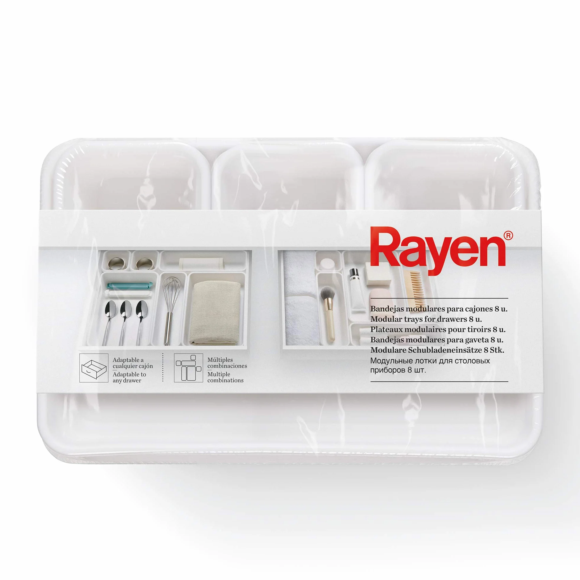 Rayen Szuflady modułowe 8 sztuk 23,5 x 16 x 4,5 cm