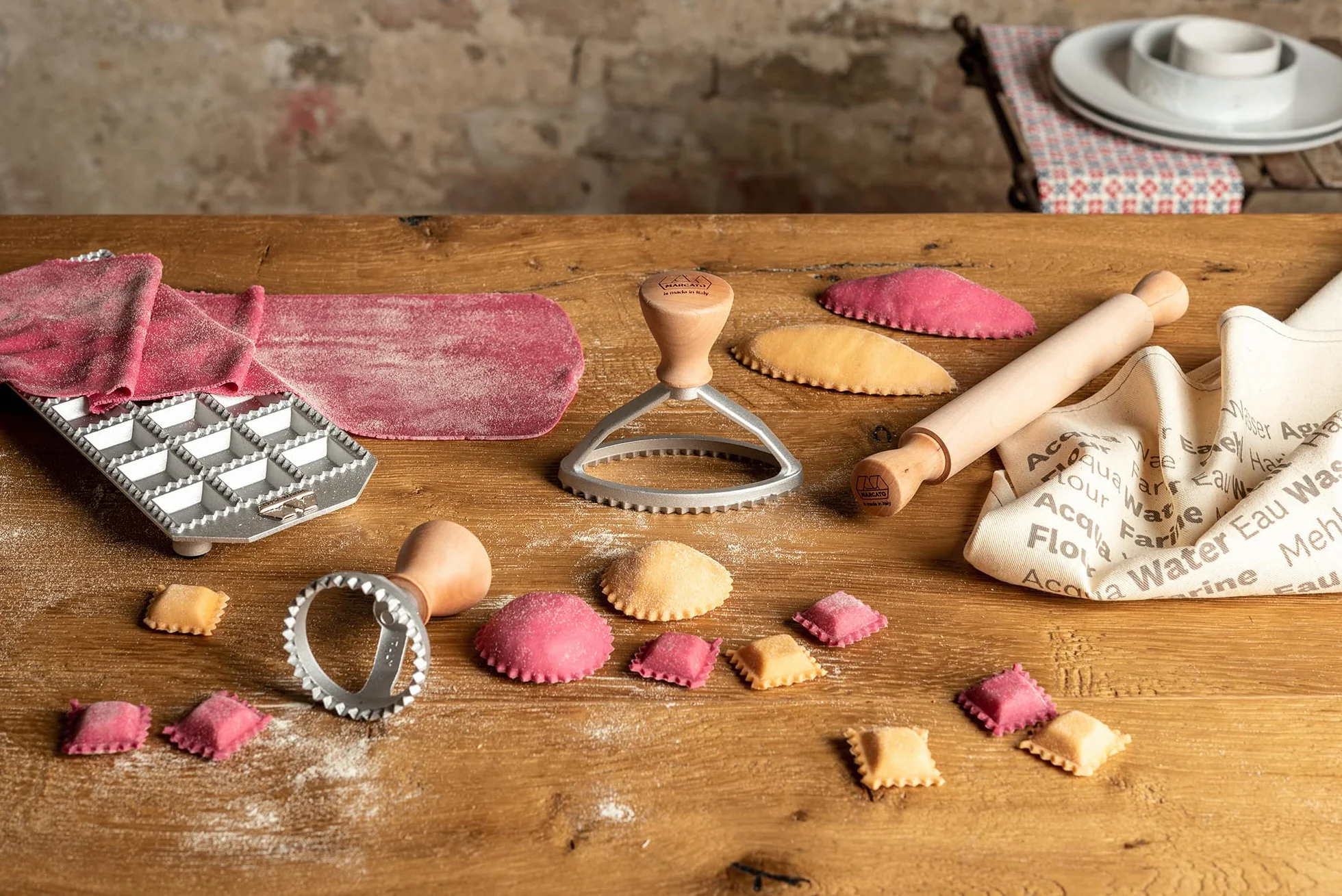 Marcato zestaw do ravioli BP-RAV-DIS aluminium drewno