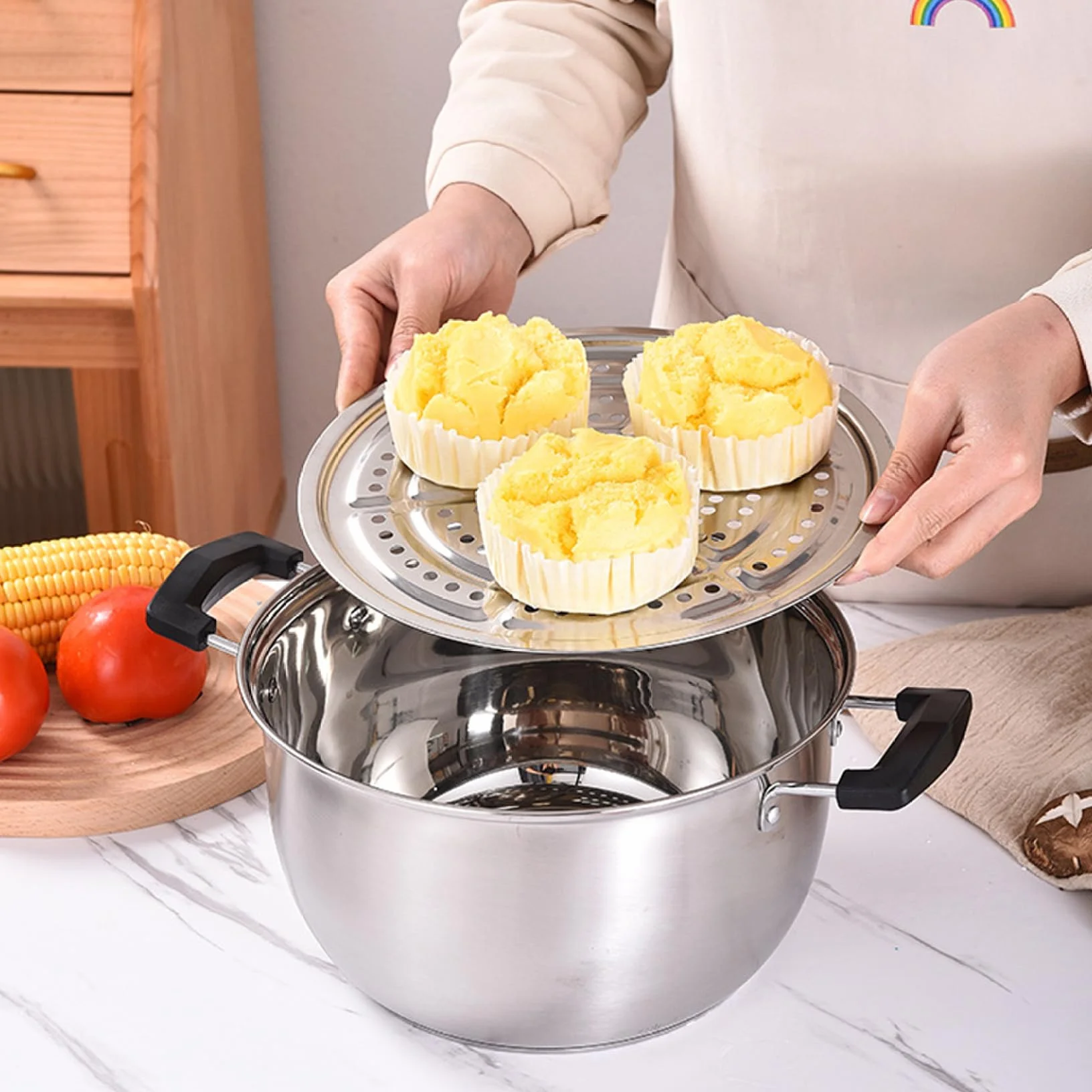 Canner Rack wkłady parowy regał 30 cm stal nierdzewna parownik do żywności do szybkowaru