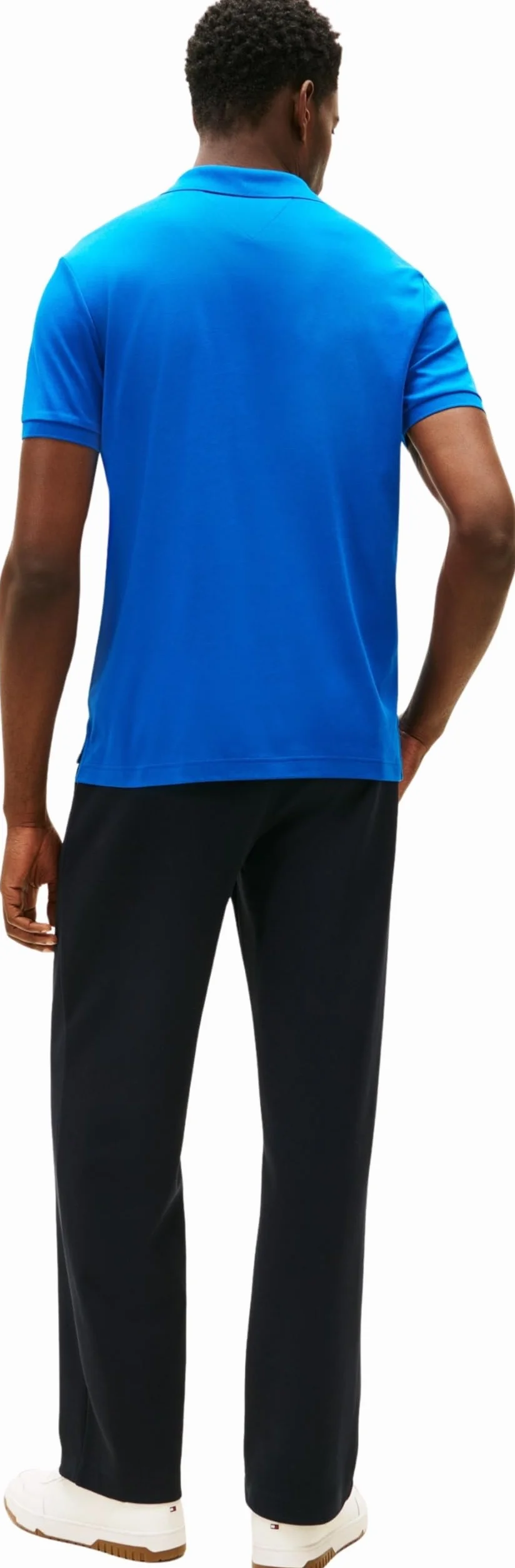 Tommy Hilfiger Męskie polo z płynnej bawełny REG sezonowe MW0MW39994 S/S Polo, niebieskie, L, Niebieski (żywy indygo), L