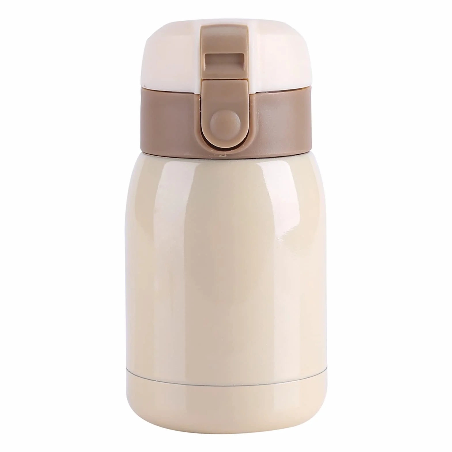 Izolowana Butelka na wodę 200 Ml, Termos na Gorące Napoje ze Stali Nierdzewnej, Szczelna, Bez BPA, Butelka Termosowa do Szkoły, Sportu, na Zewnątrz, Siłownia 6,5 ​​x 13 Cm (180ml)