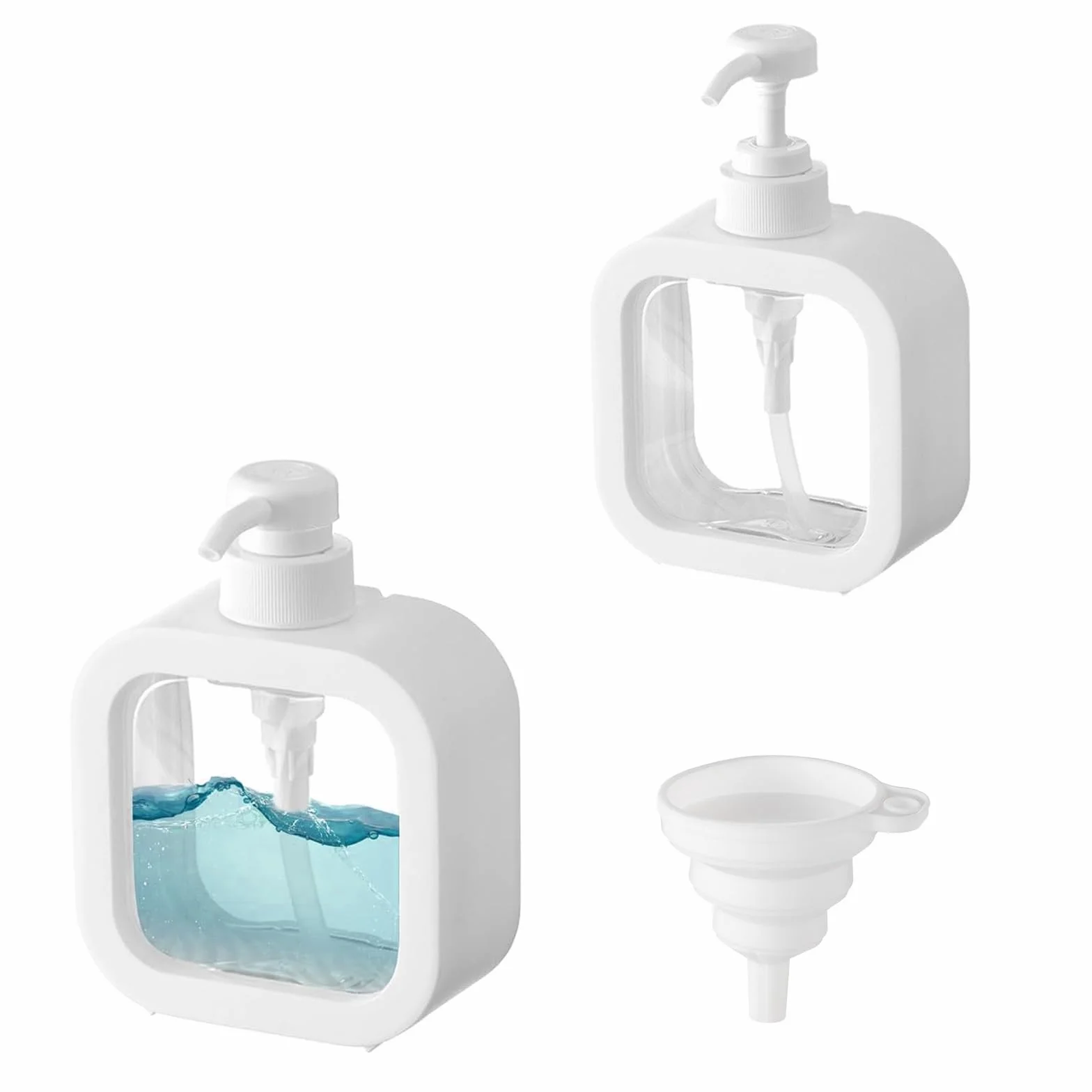 Dozownik mydła 300 ml przezroczysty plastikowy 2 szt