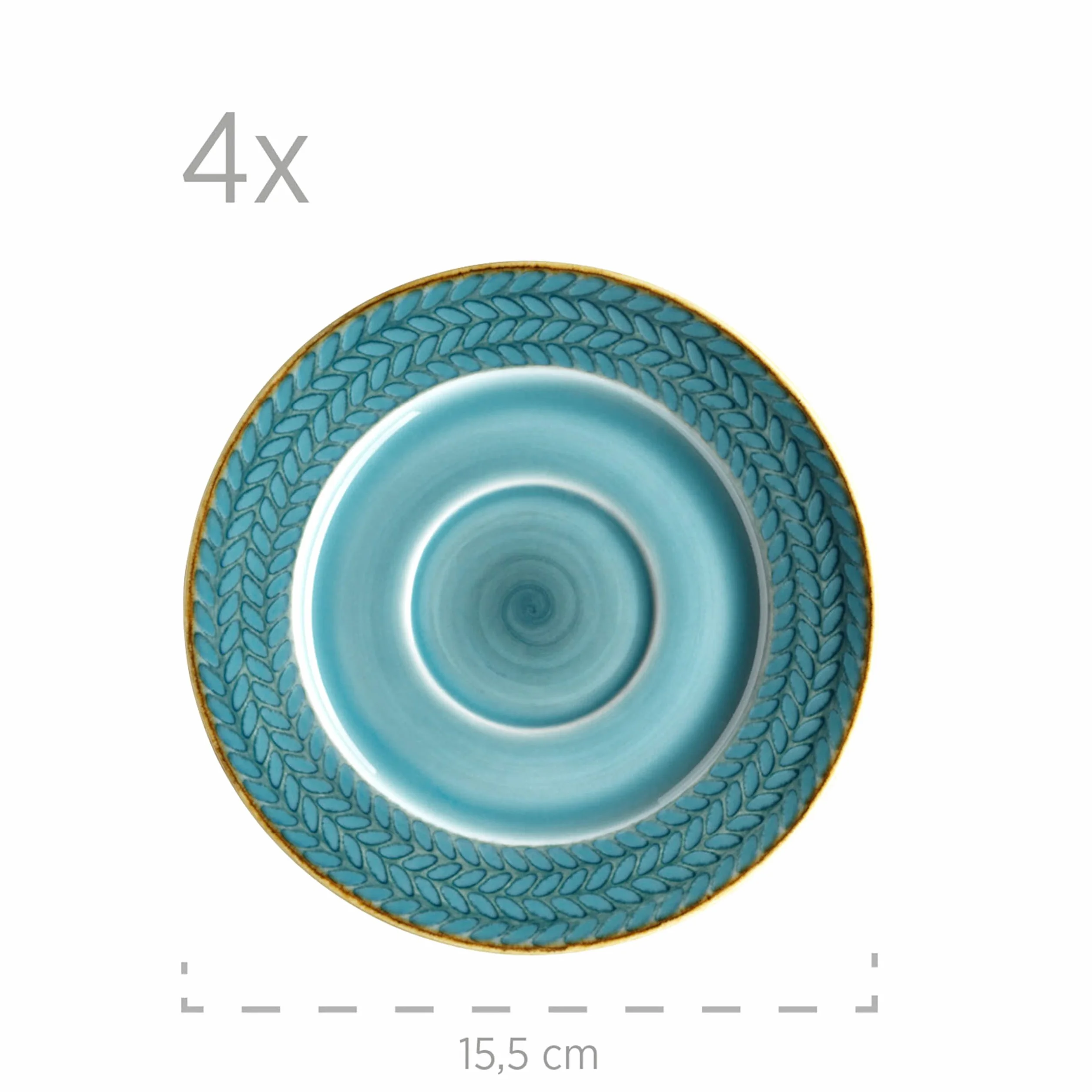 Prospero Premium serwis do kawy 12-częściowy porcelana niebieski